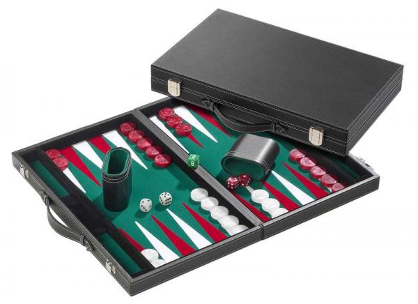 Backgammon koffer medium standaard (groen)