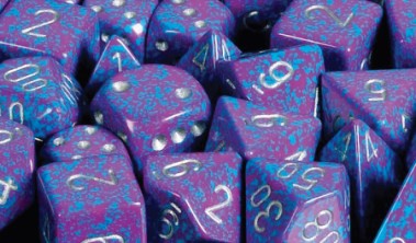 Silver Tetra Speckled 16mm 12 Dice