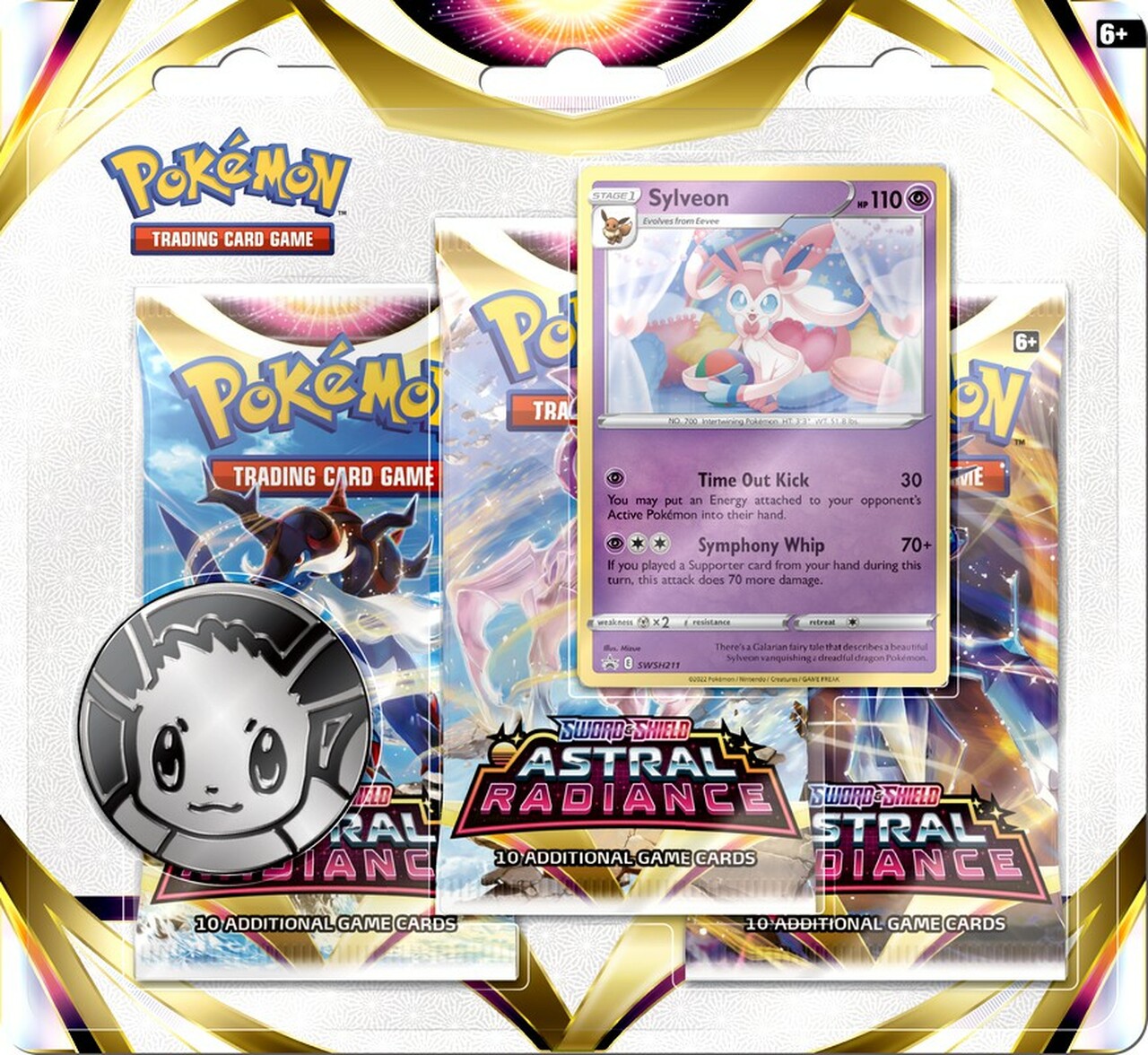 Pokemon: Sword & Shield Astral Radiance - 3-Booster Blister: Sylveon