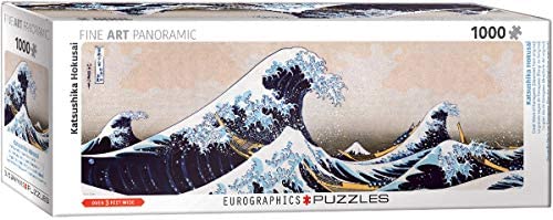 Puzzel: Great Wave of Kanagawa - Katsushika Hokusai Panorama (1000)