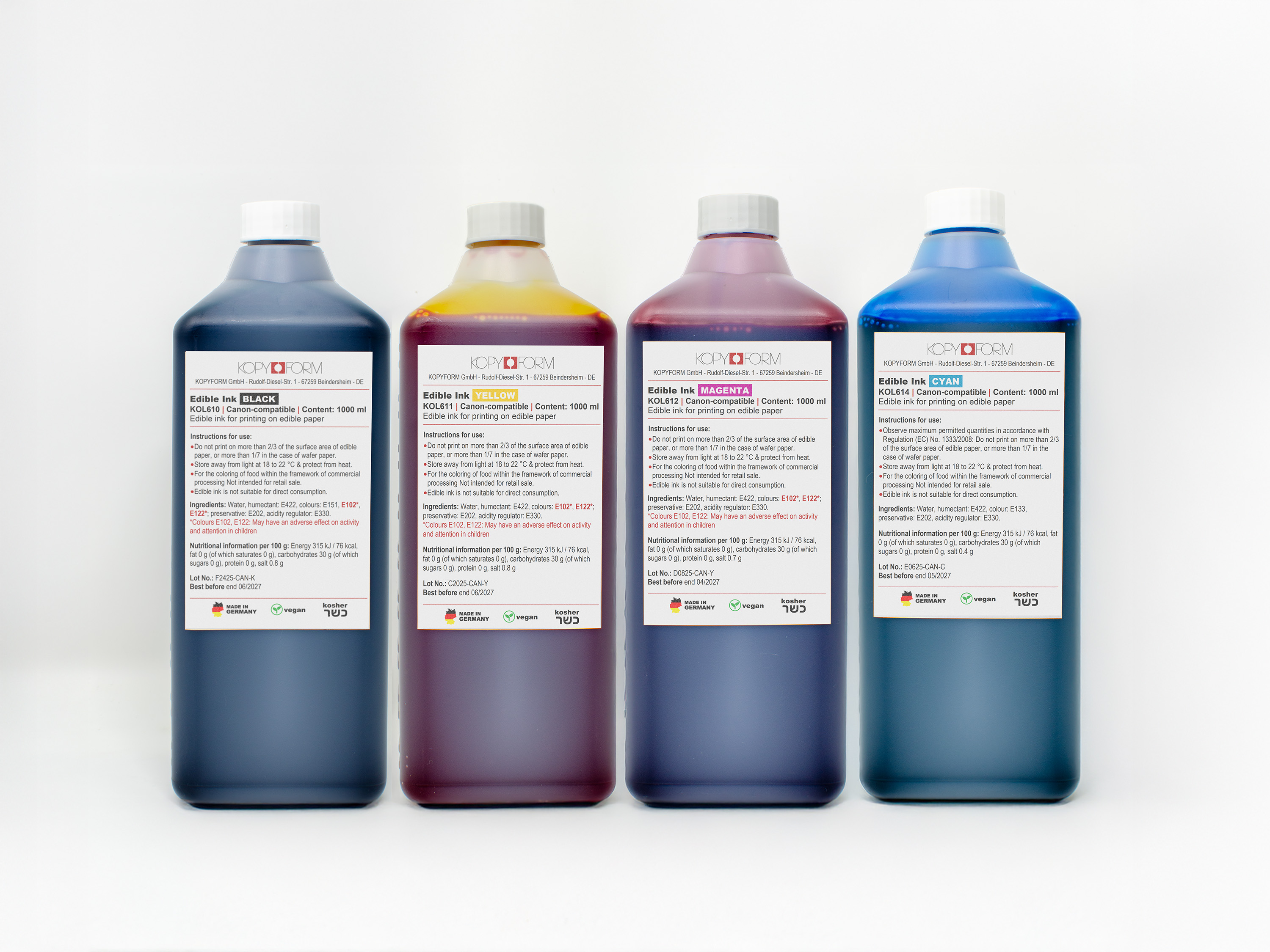 Encre alimentaire en bouteille pour imprimantes Canon