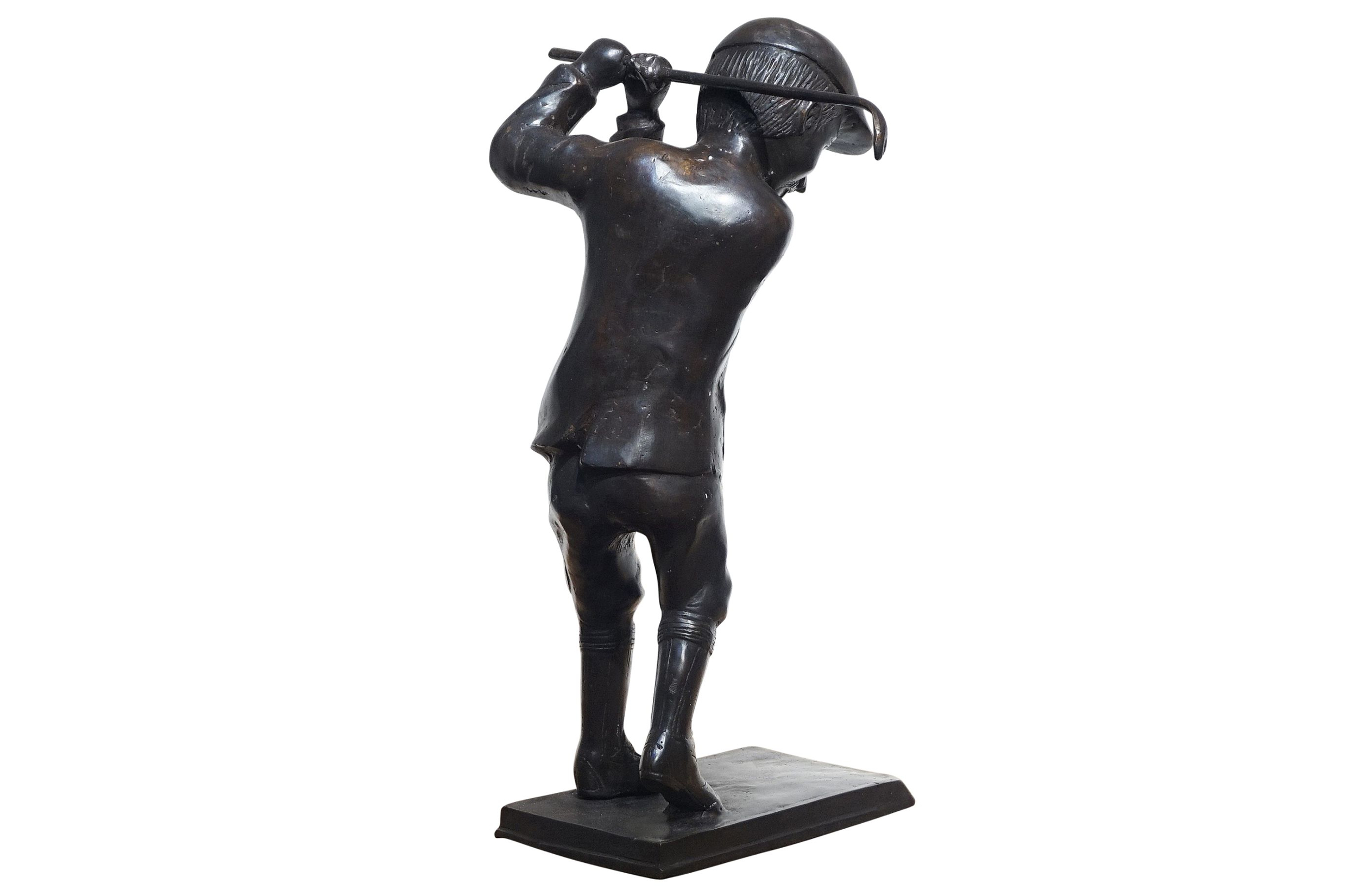 Bronzefigur Golfer