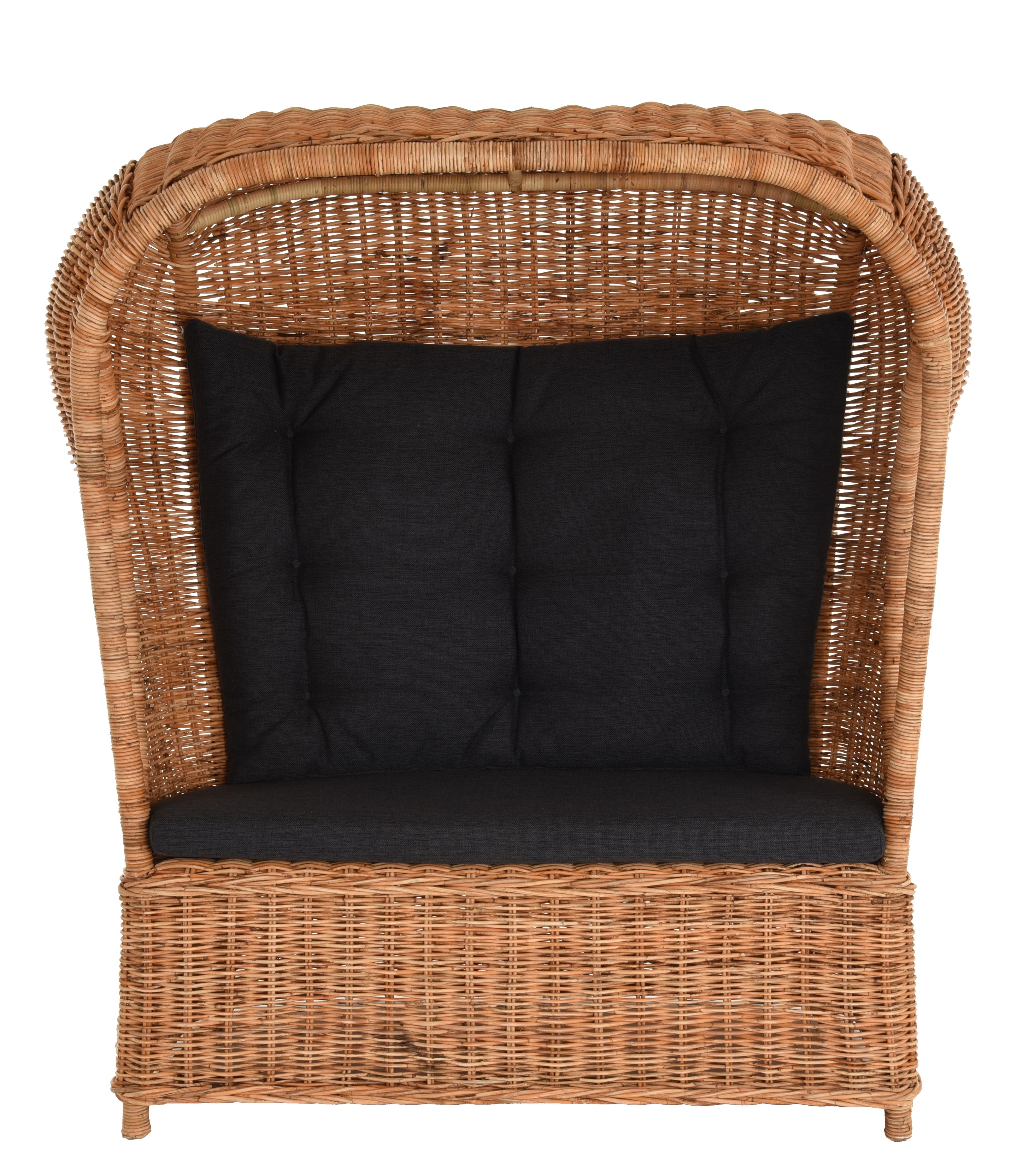 Strandkorb 2-Sitzer Beach Indoor aus Rattan