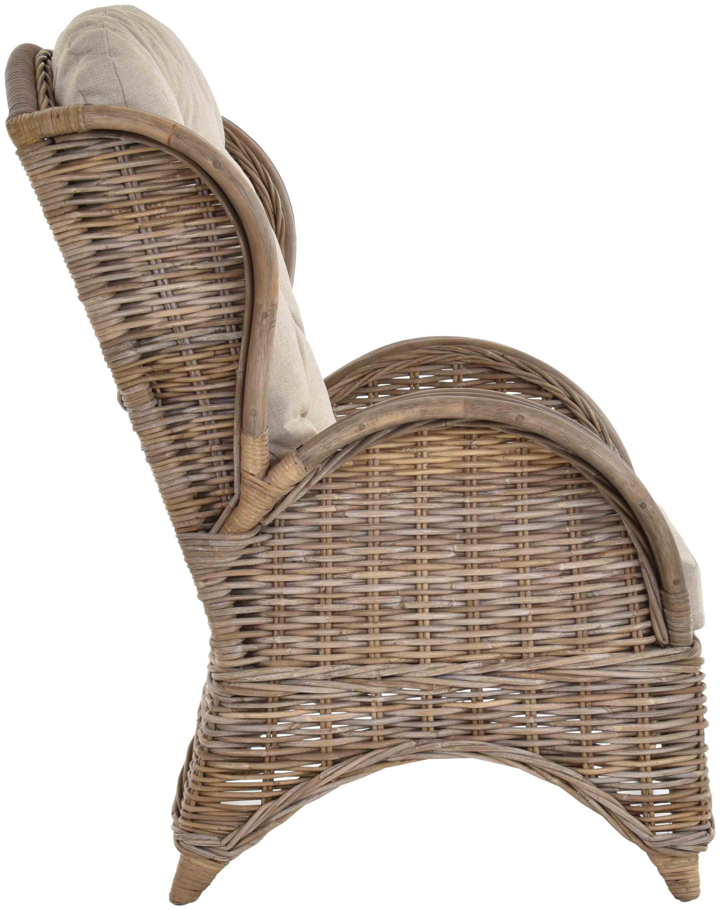 Ohrenbackensessel Rattan