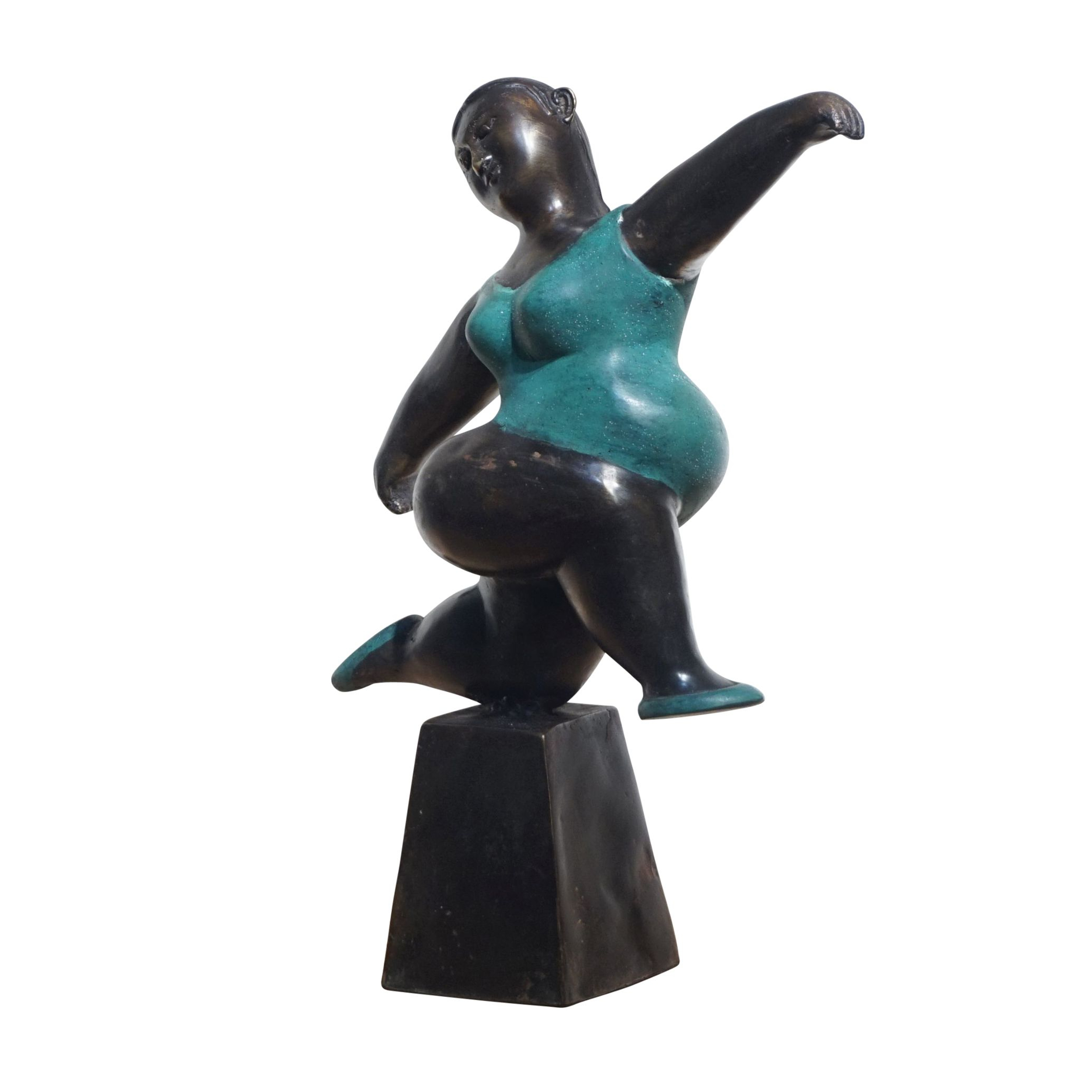 Bronzefigur dicke Ballerina