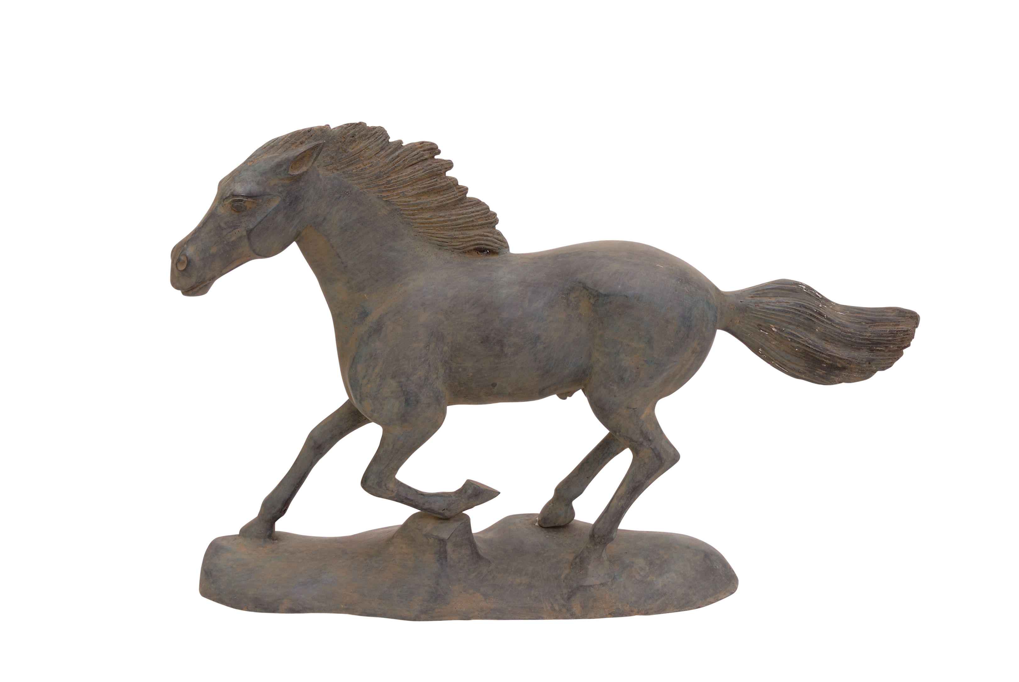 Bronze-Skulptur galoppierendes Pferd