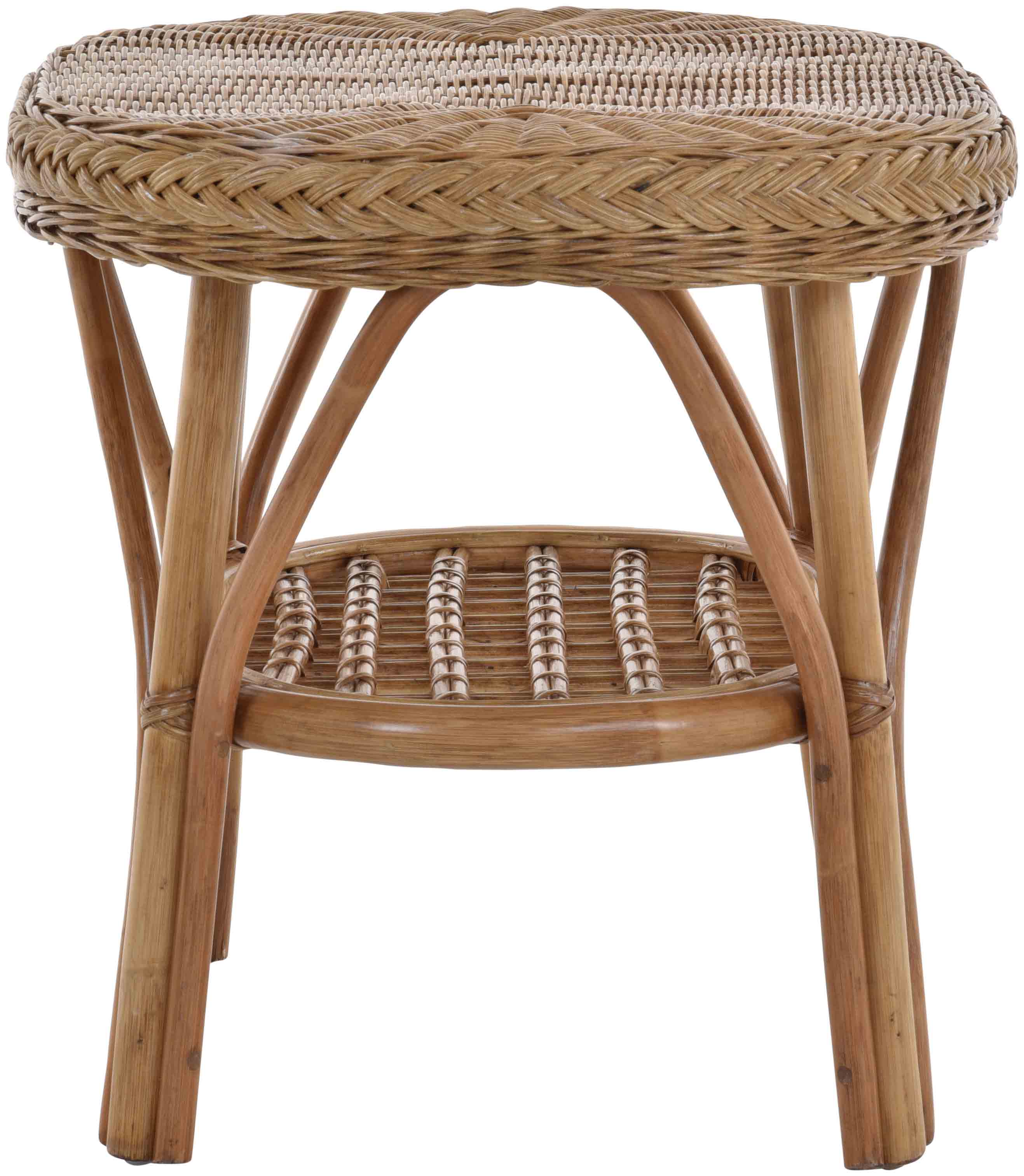 Wohnzimmertisch Cross Oval aus Rattan