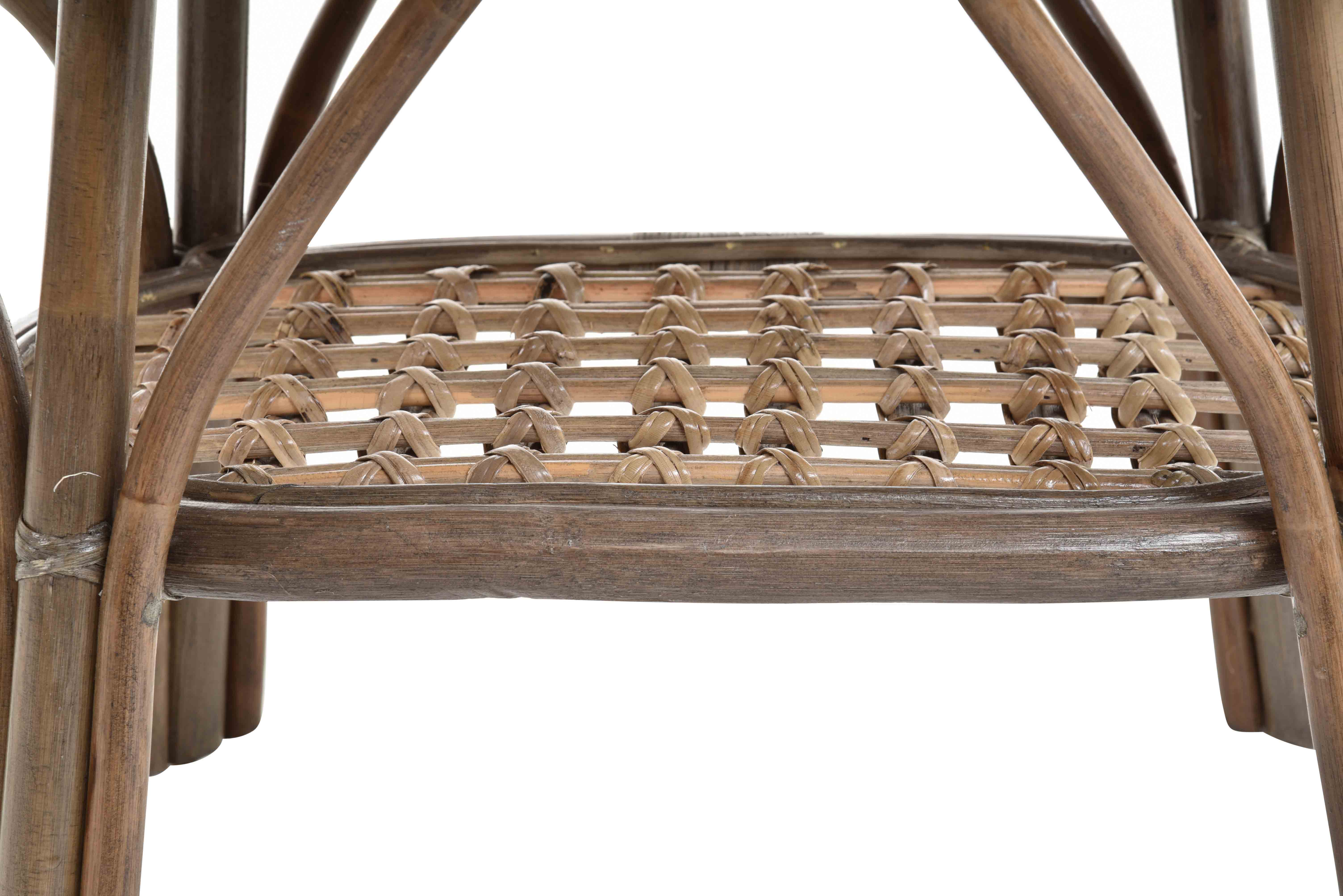 Wohnzimmertisch Cross Oval aus Rattan