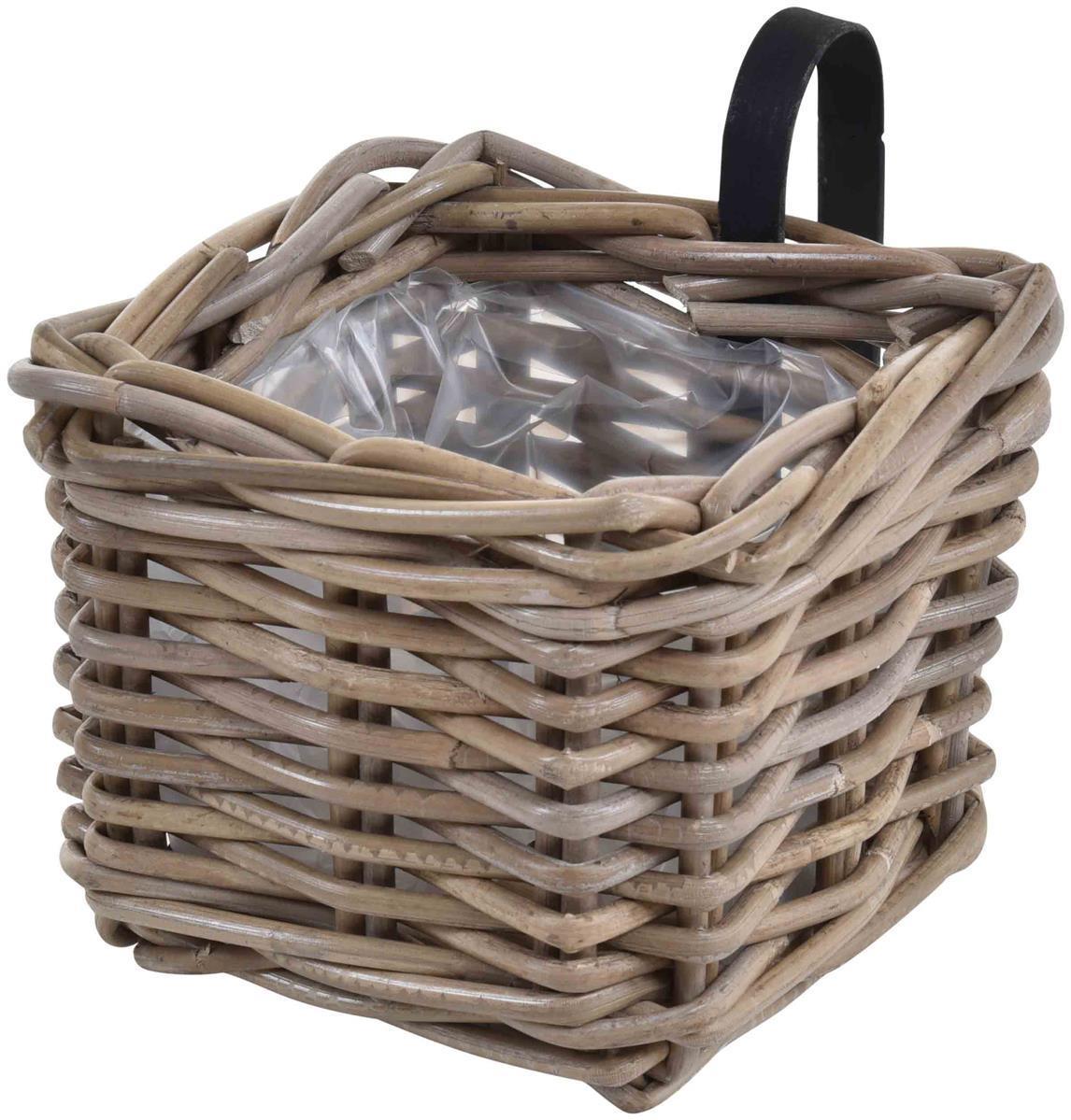 Blumenkasten - Balkonkasten zum Aufhängen aus Rattan / 2er Set