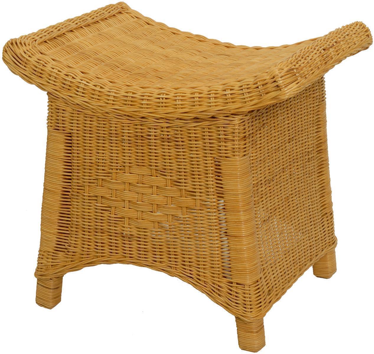 Fußhocker aus Rattan