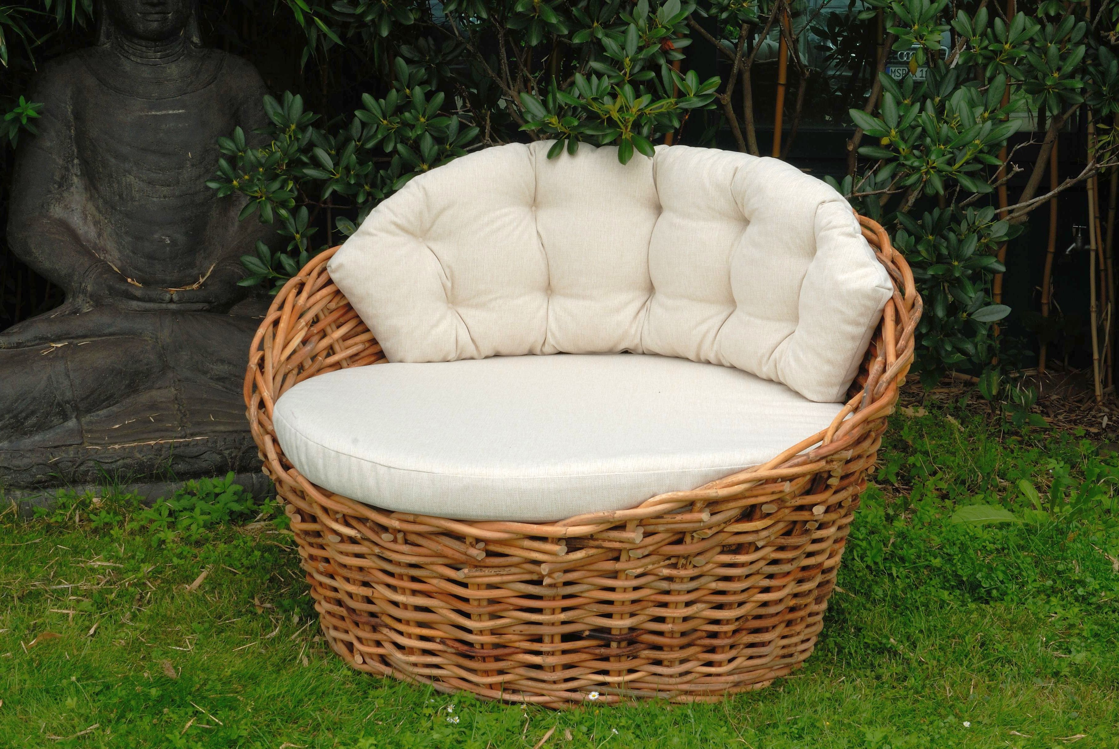 Loungesessel Rund aus Rattan