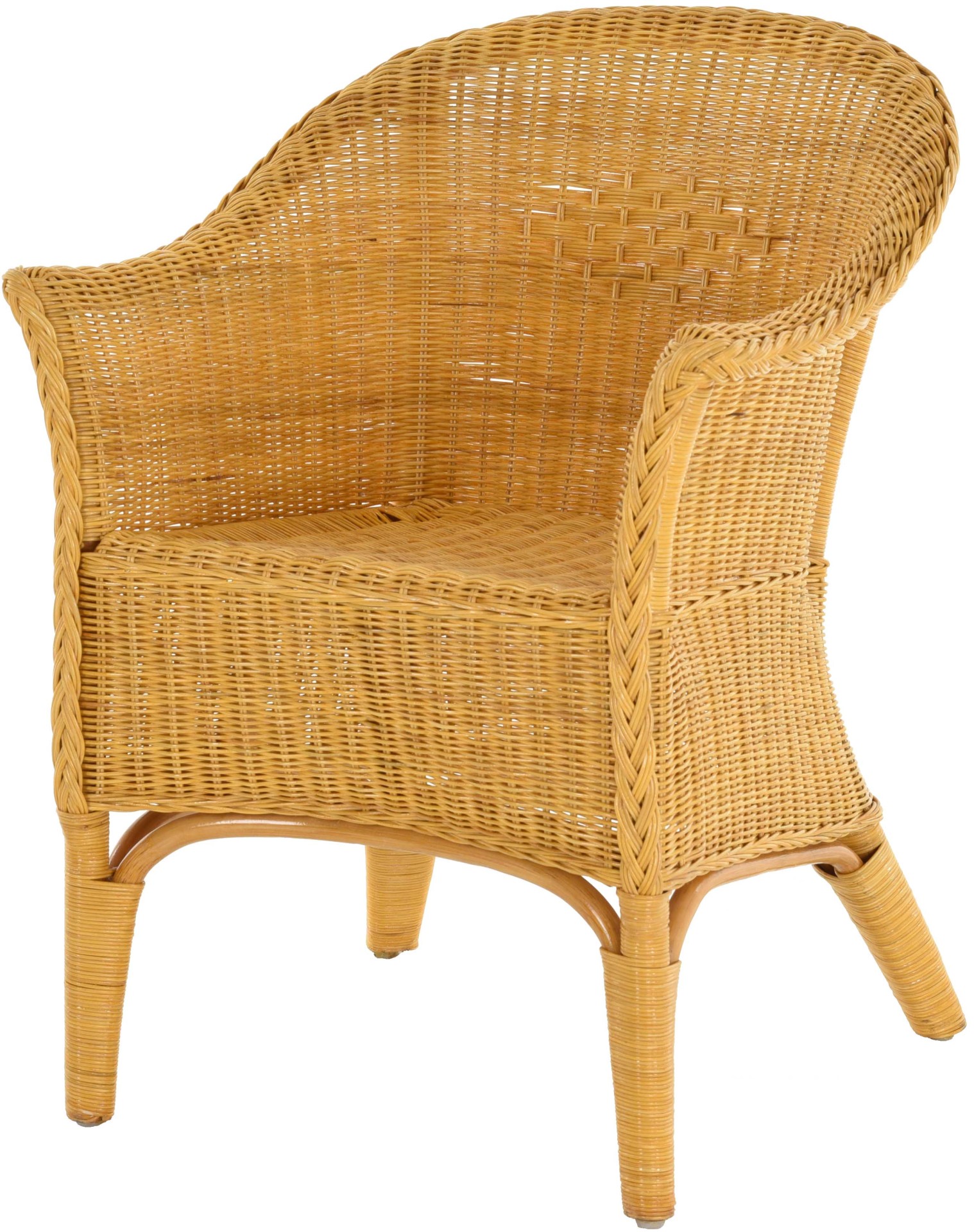 Esszimmer Sessel Country aus Rattan Grün Krines Home