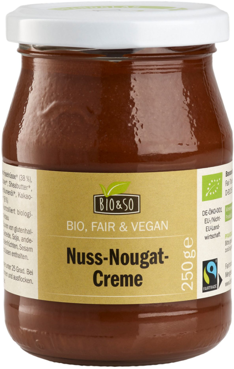 Hazelnut chocolate spread organic Bio&So 6x250g