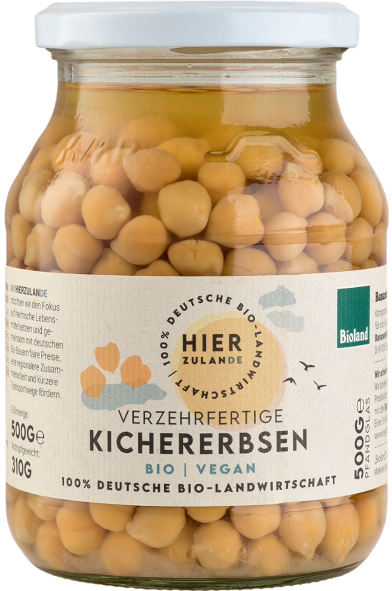 Kichererbsen Bioland Hierzulande 6x500g
