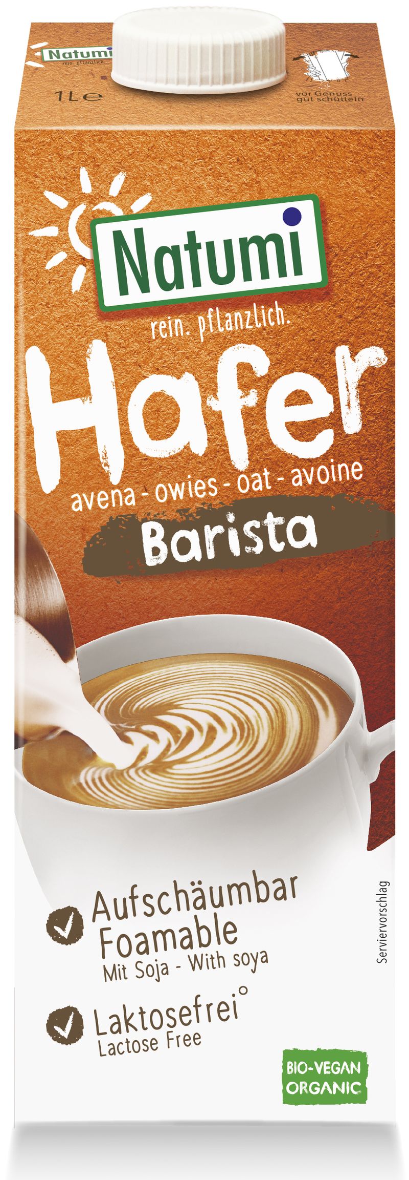 Haferdrink Barista mit Soja ungesüßt bio Natumi 8x1l