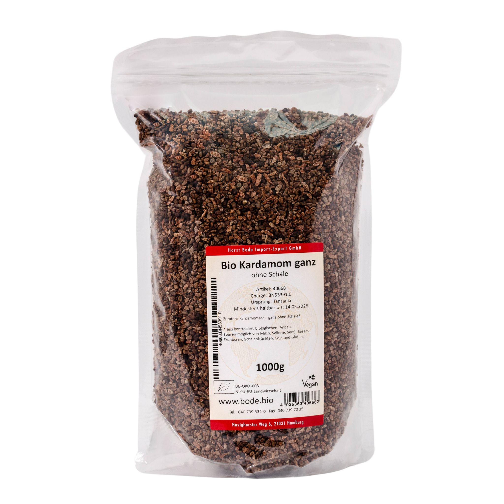 Kardamomsaat ganz ohne Schale bio 1kg