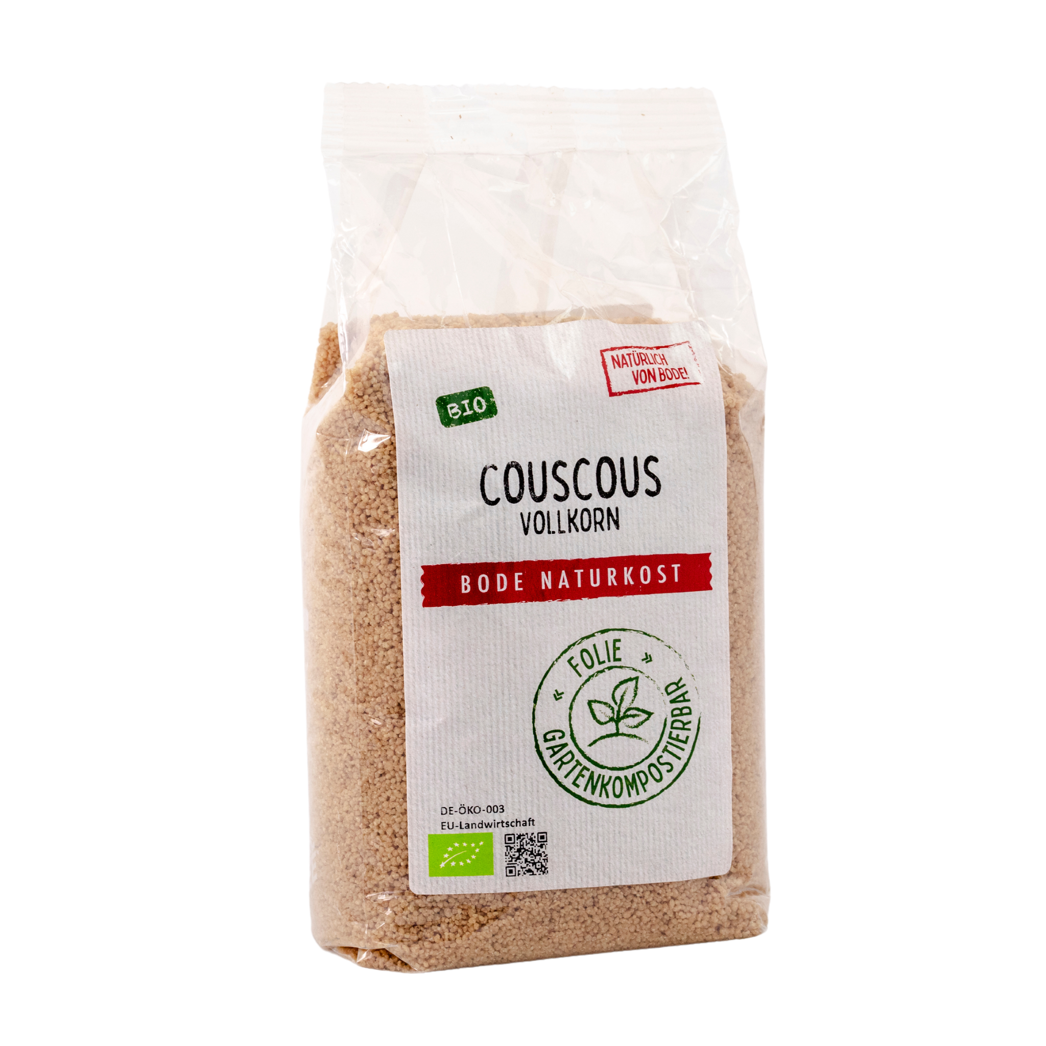 Couscous Vollkorn bio, gartenkompostierbarer Beutel 6x500g I MHD 24.07.2024