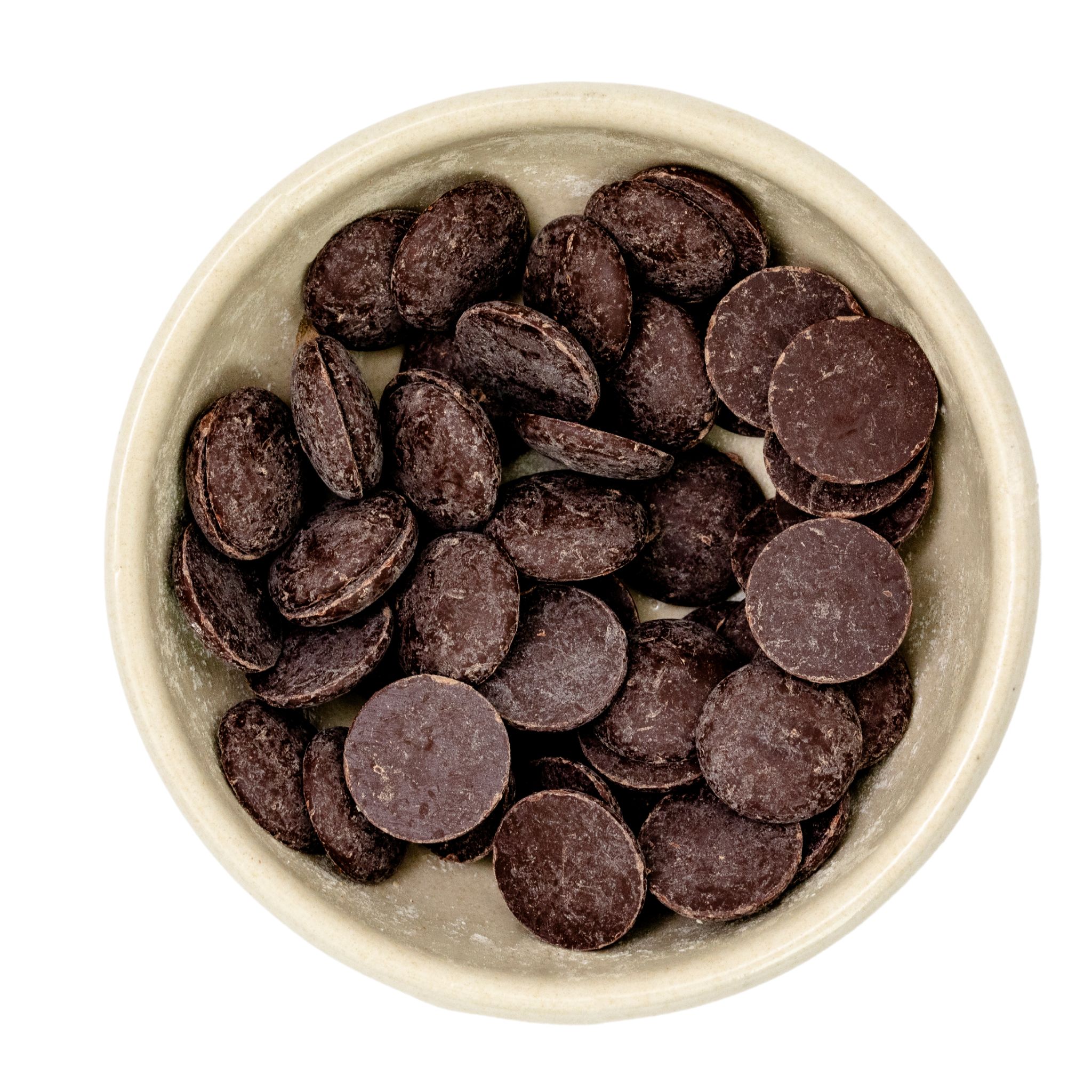 Schokoladendrops Zartbitter groß zum Naschen & Backen (18mm) bio 5kg