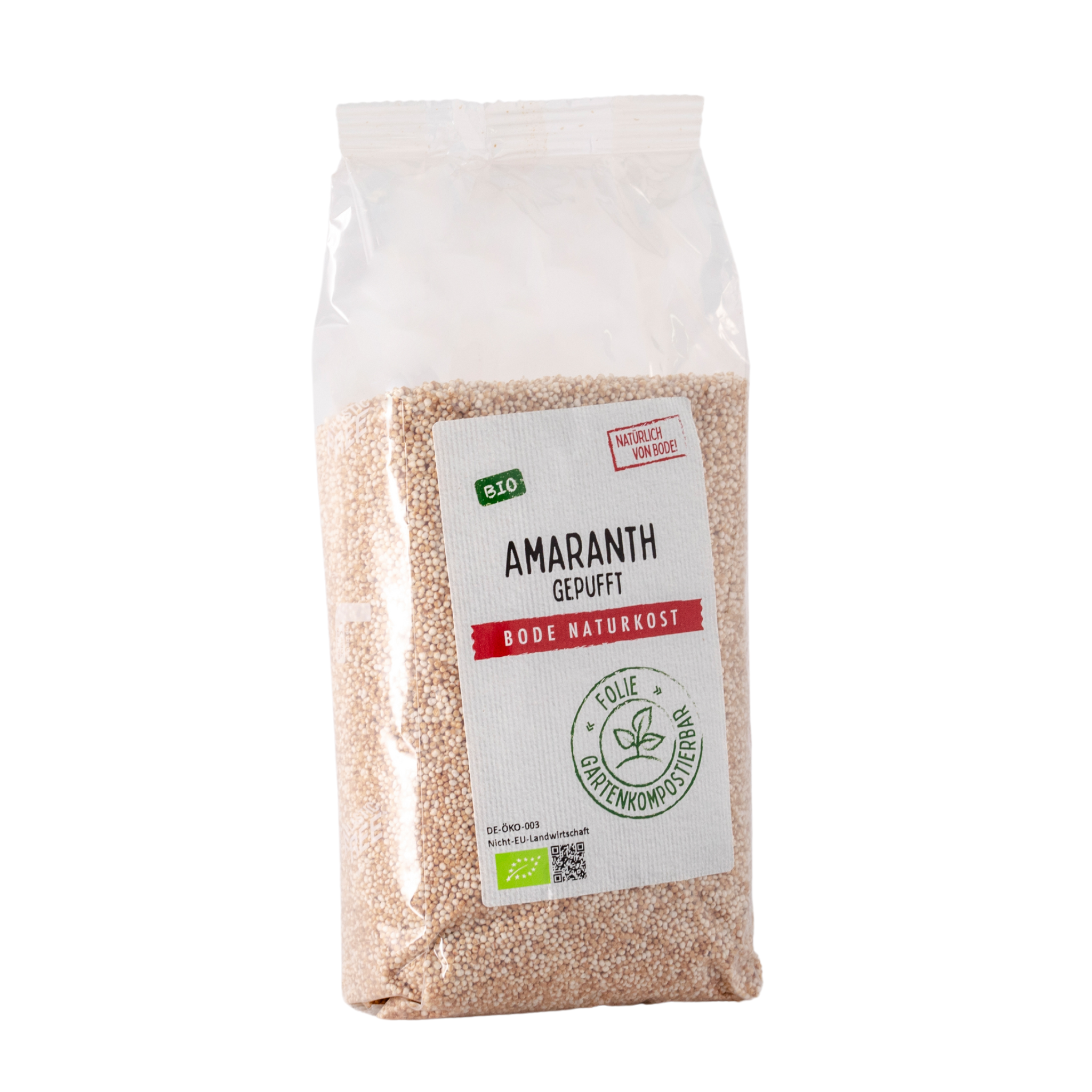 Amaranth gepufft bio, gartenkompostierbarer Beutel 6x150g