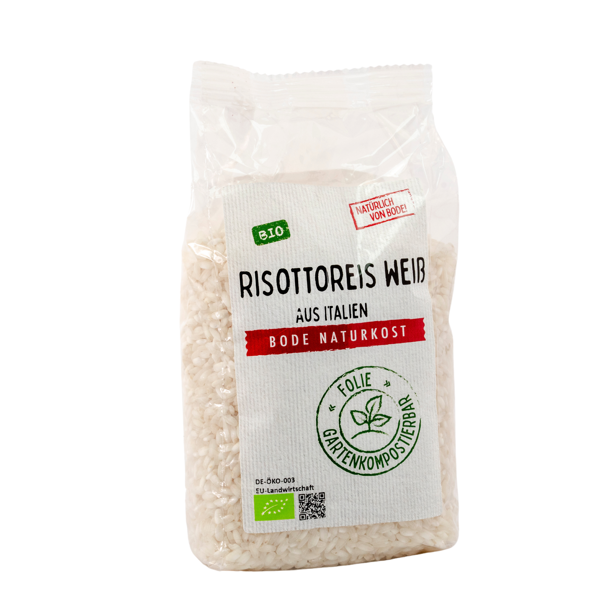 Risottoreis weiß bio Italien, gartenkompostierbarer Beutel 6x500g
