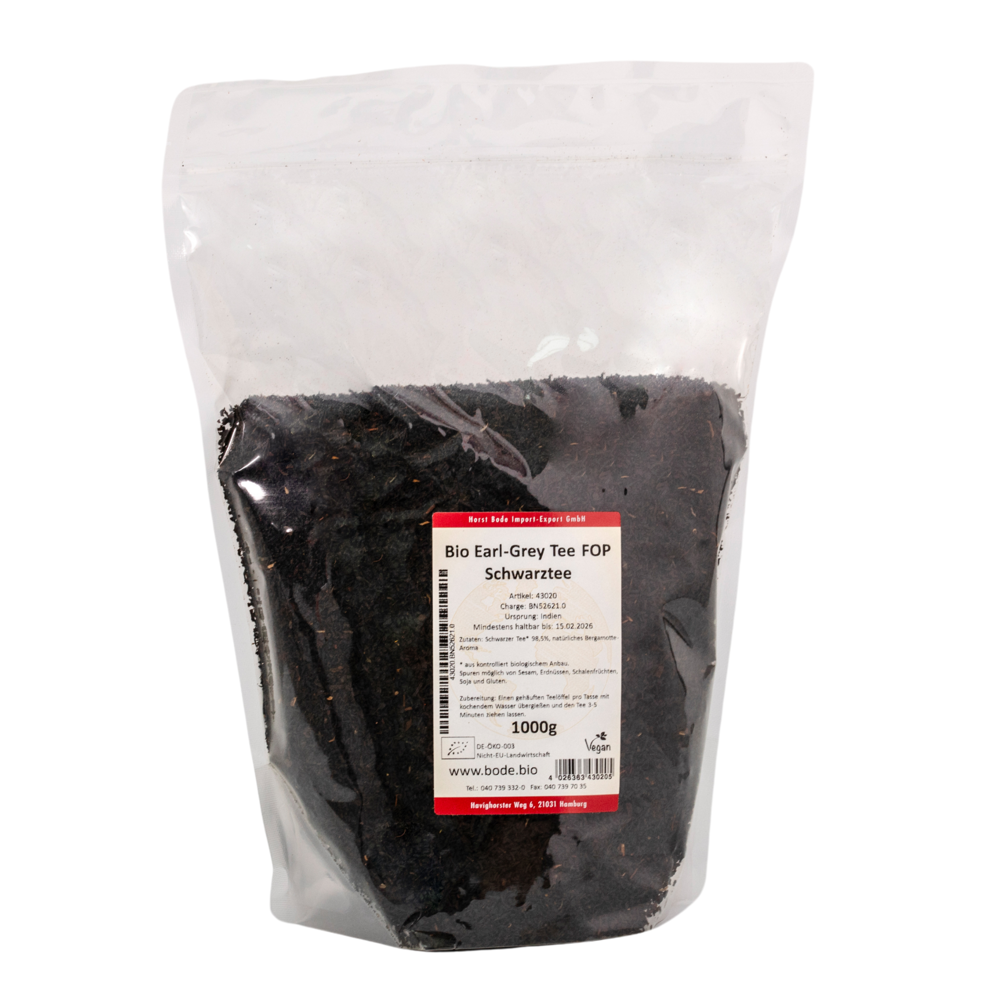 Earl Grey Tea Black Tea Organic 1kg