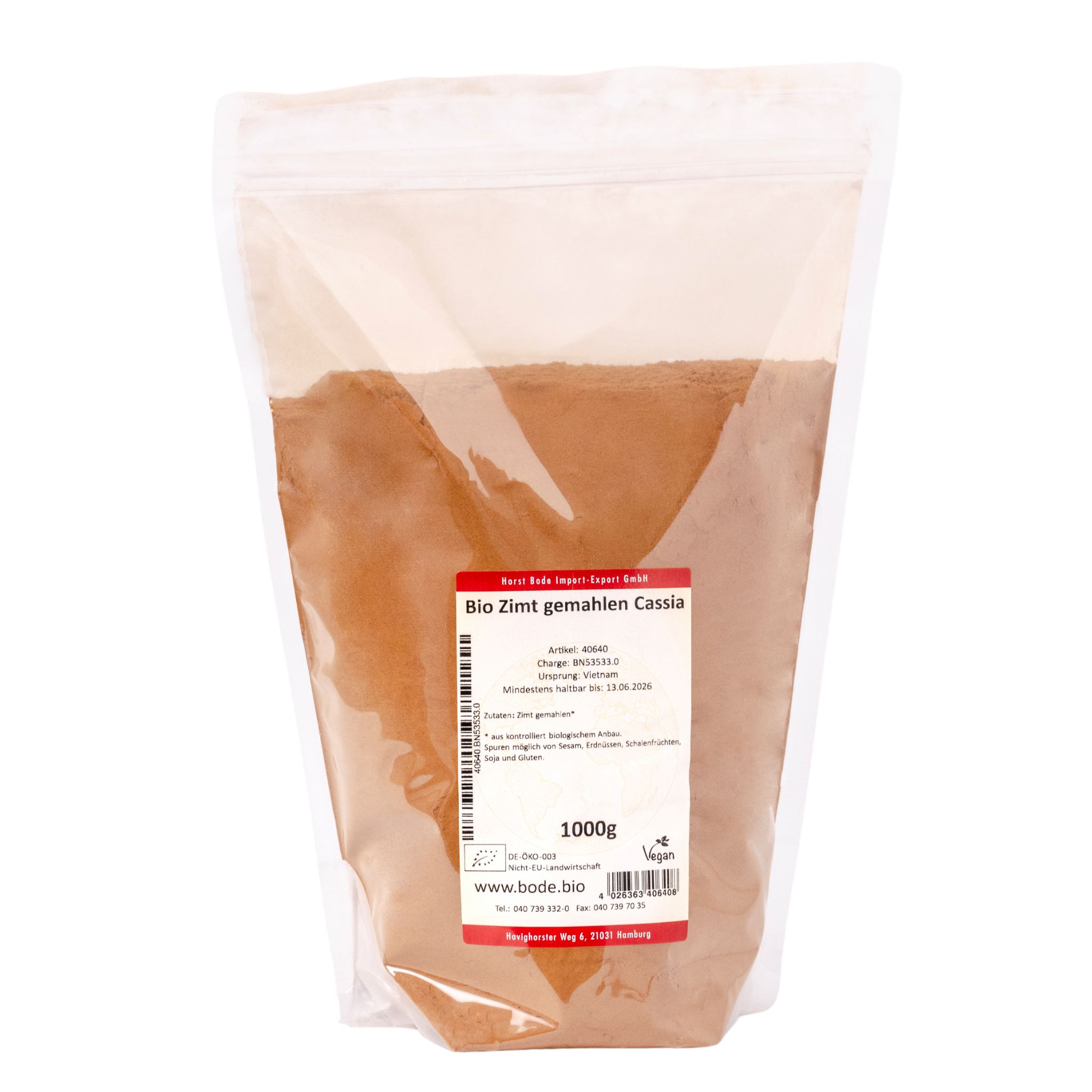 Zimt gemahlen Cassia bio 1kg
