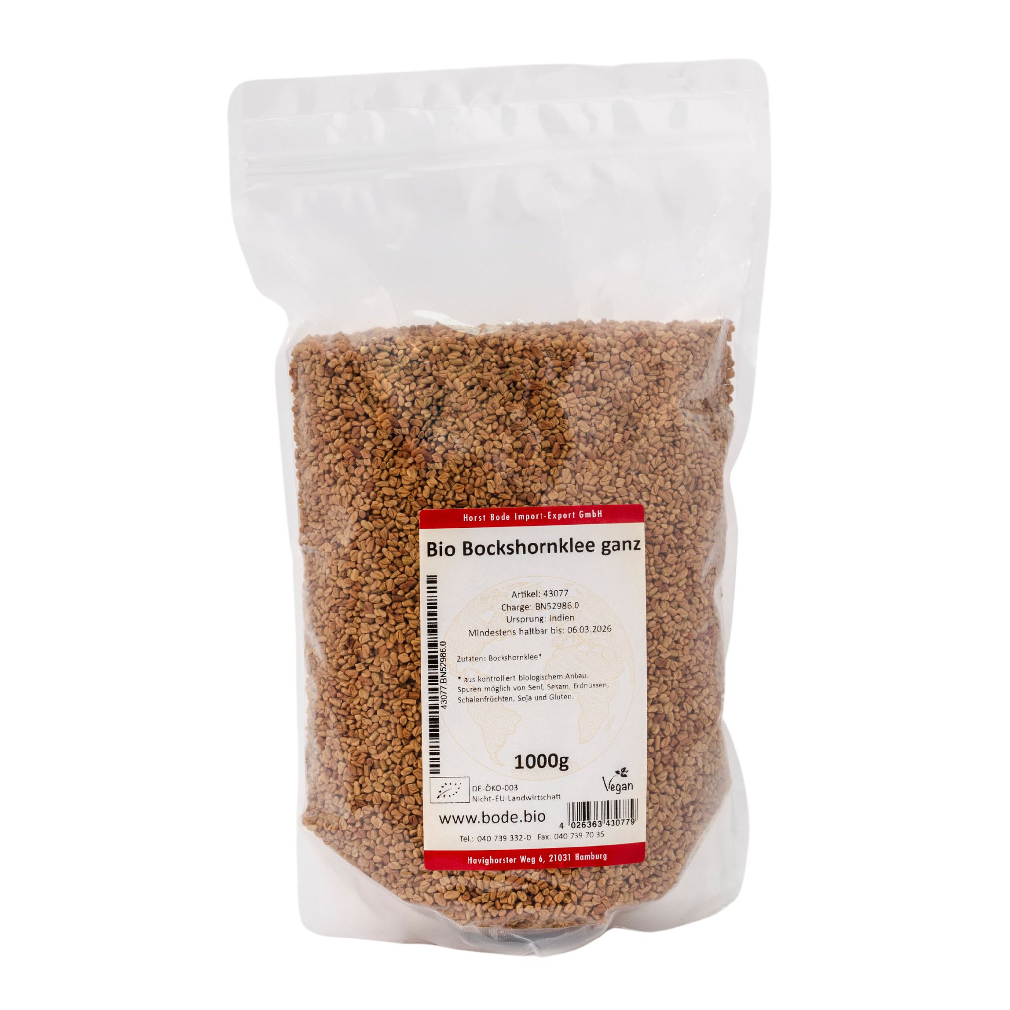 Bockshornkleesamen ganz bio 1kg