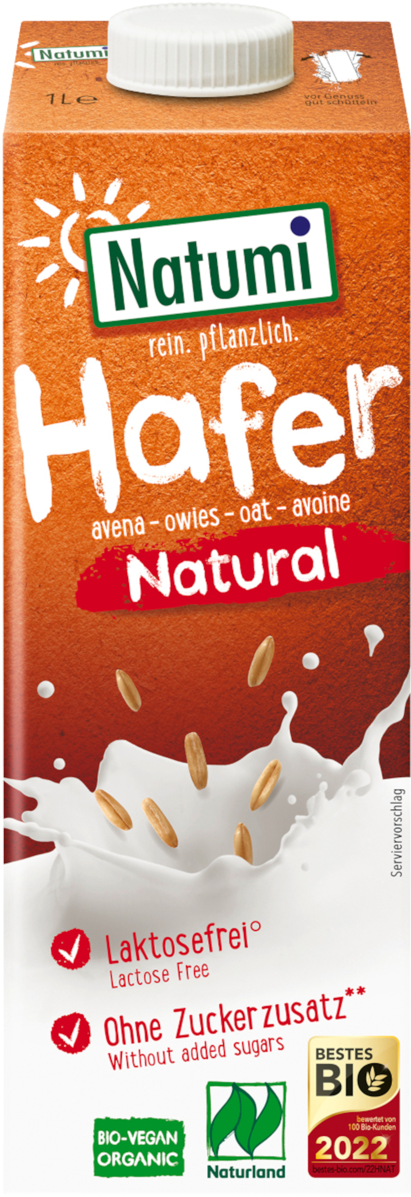 Haferdrink natur bio ungesüßt Natumi 8x1l
