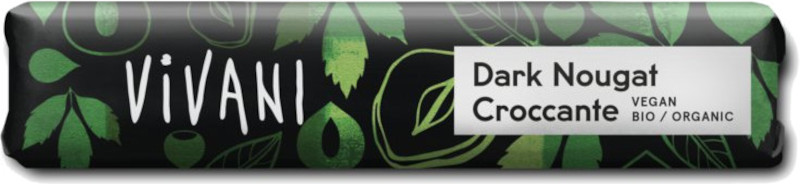 Schoko-Riegel Dark Nougat Croccante bio Vivani 18x35g
