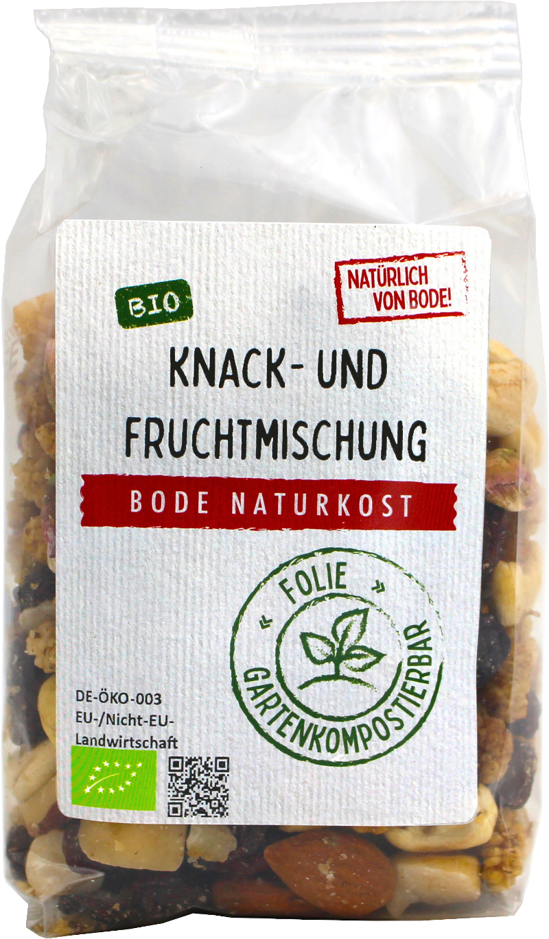 Crunchy Nut and Fruit Mix, organically compostable bag 6x175g