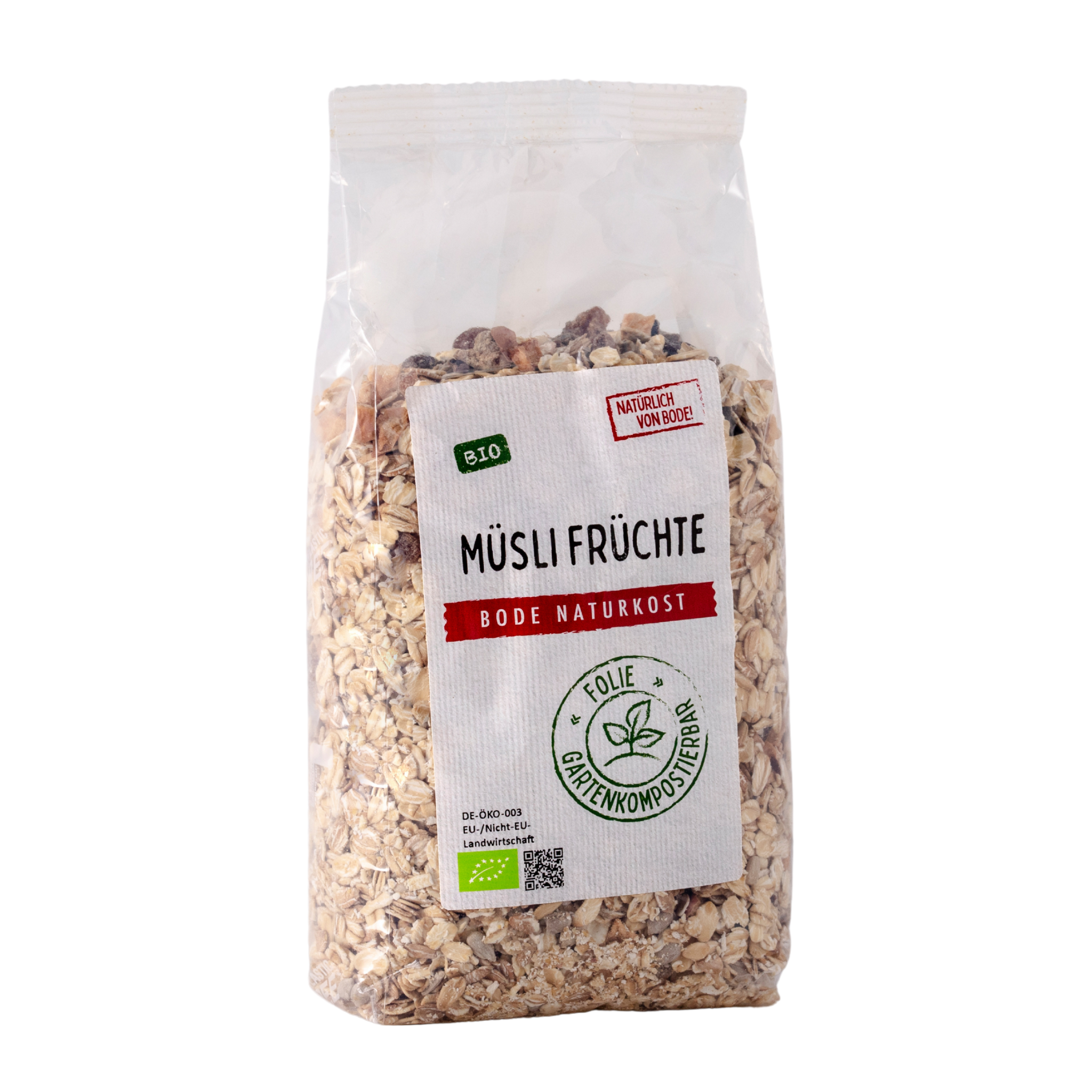 Organic Fruit Muesli, compostable bag 6x500g