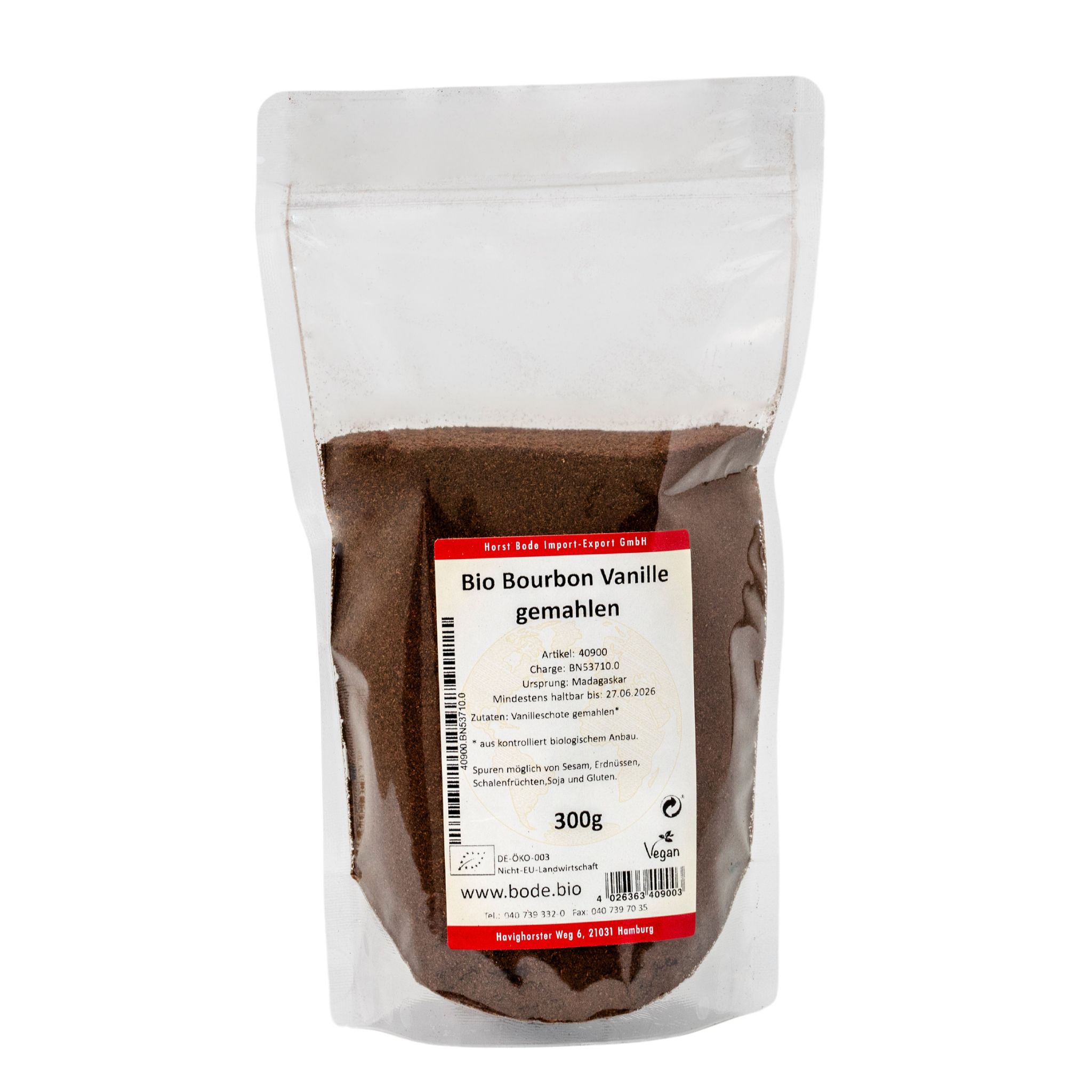 Vanille Bourbon gemahlen bio 300g