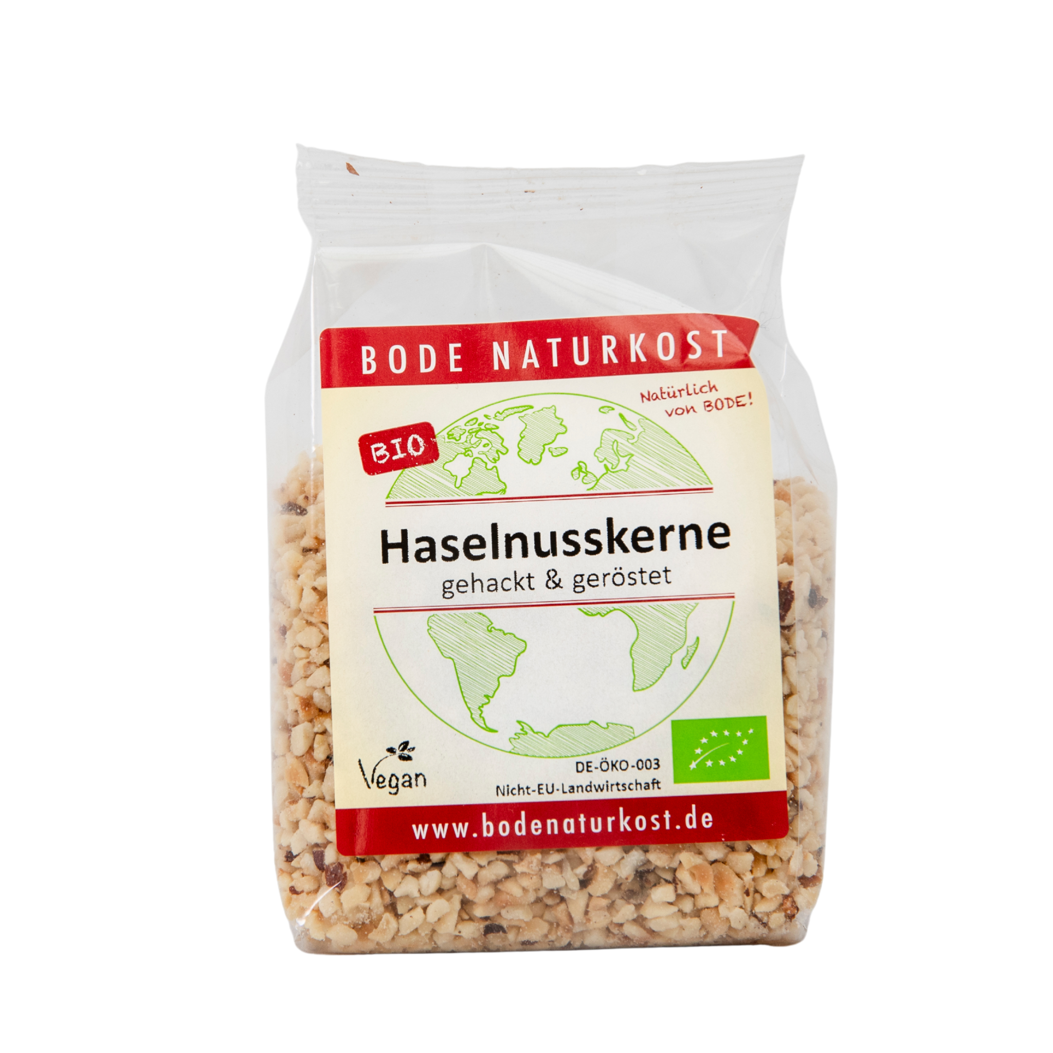 Organic roasted chopped hazelnuts 6x100g