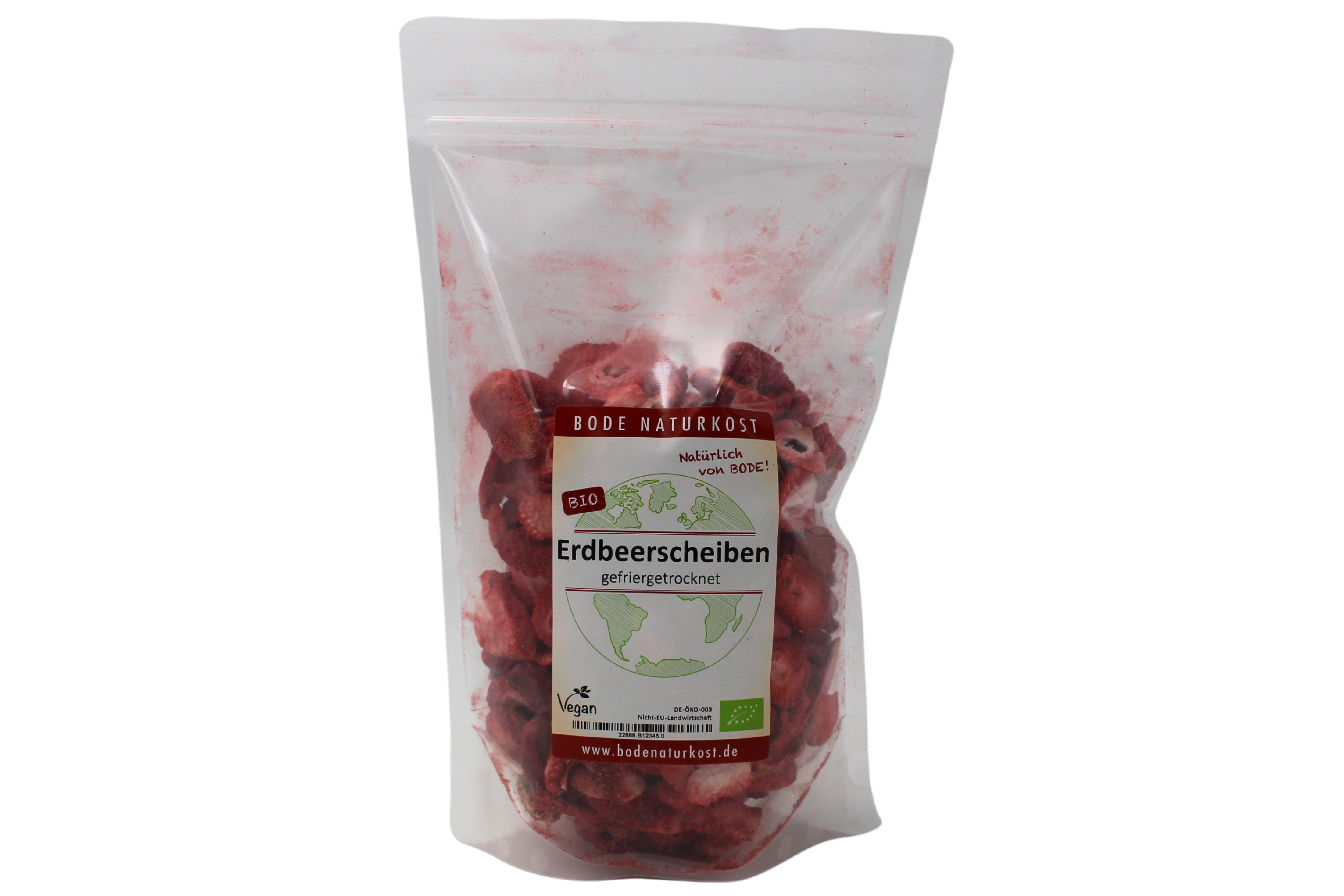 Erdbeerscheiben gefriergetrocknet bio 100g