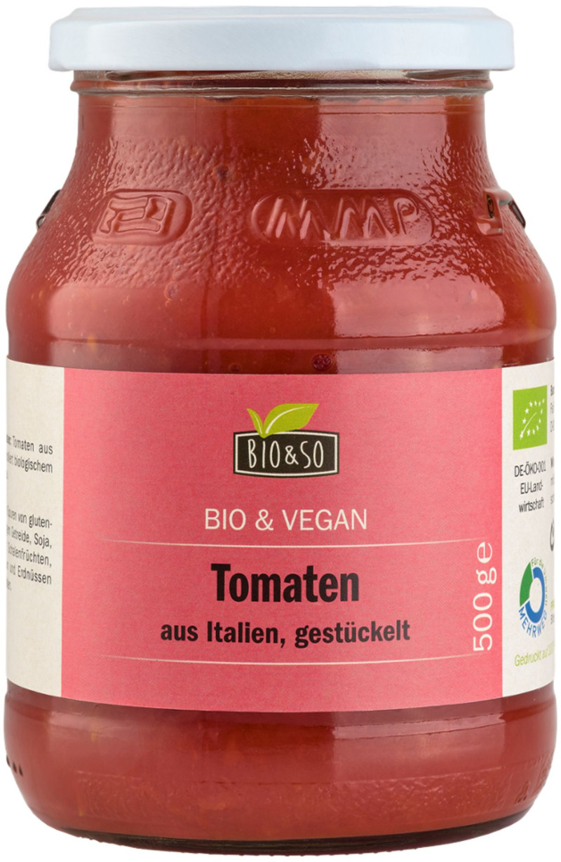 Organic Diced Tomatoes Bio&So 6x500g