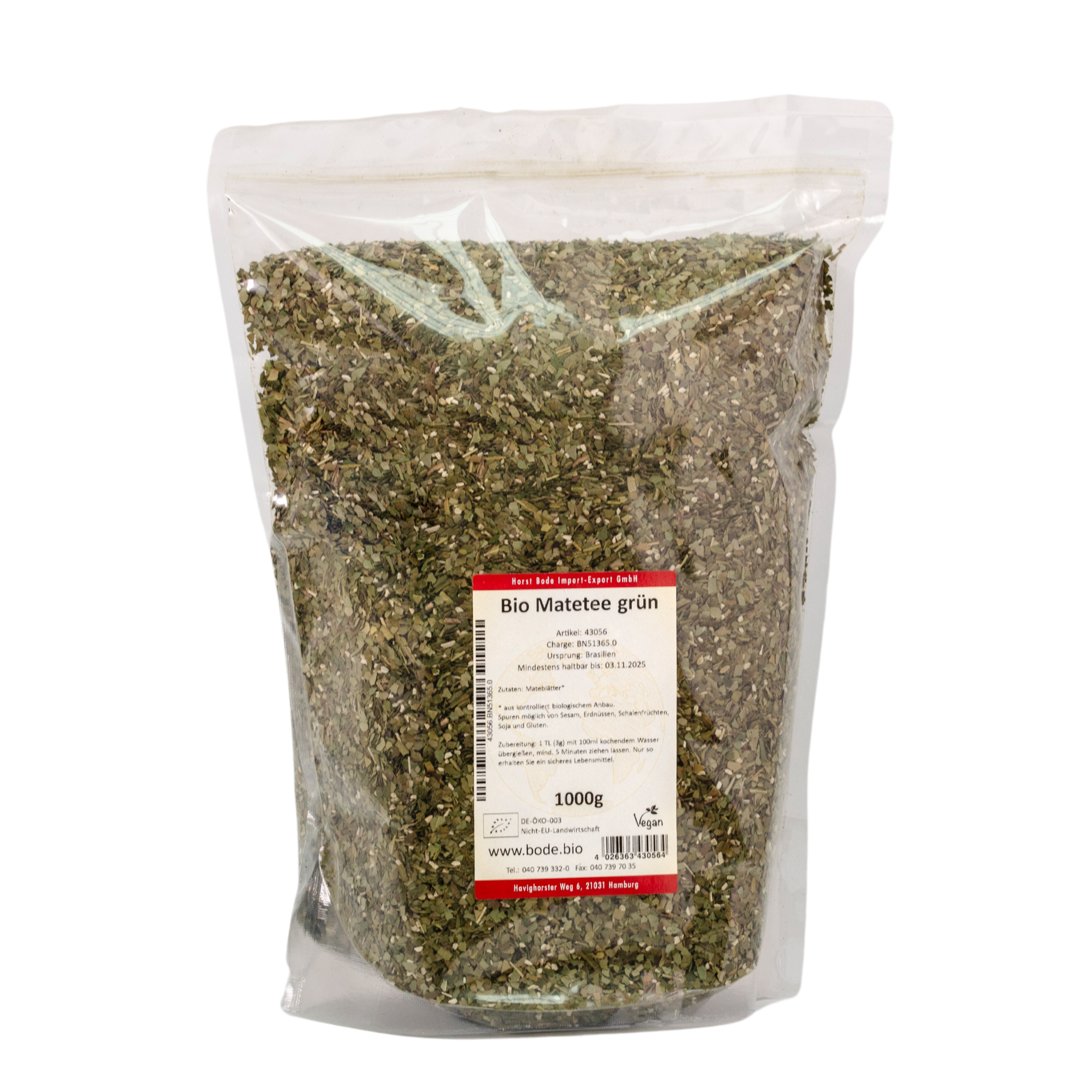 Organic Green Mate Tea 1kg