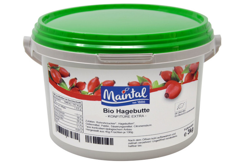 Konfitüre Hagebutte bio Maintal 3kg mit deutschem Bio-Zucker