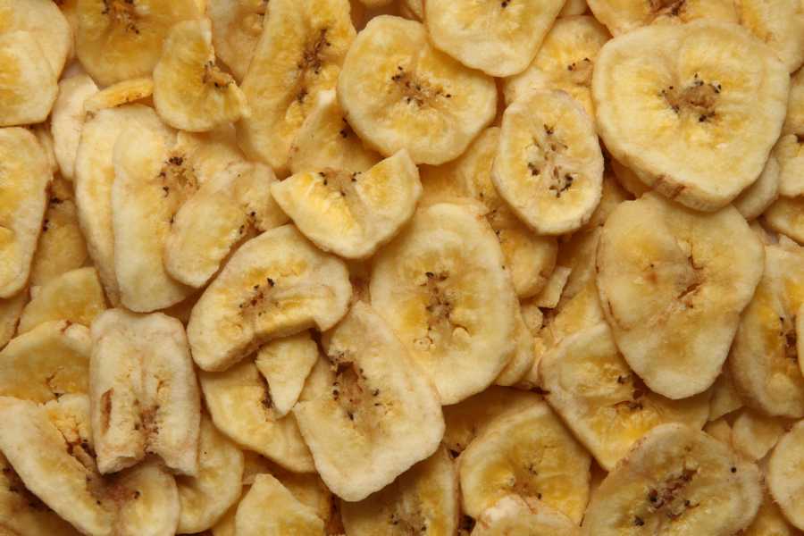 Organic unsweetened banana chips 6x250g