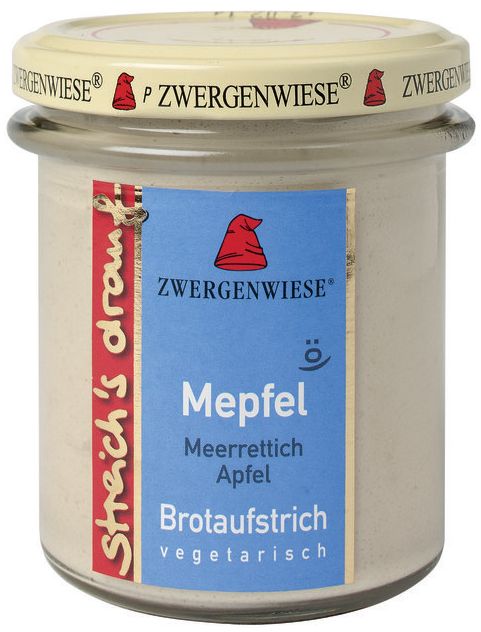 Streich´s drauf - Mepfel (Meerrettich-Apfel) bio Zwergenwiese 6x160g