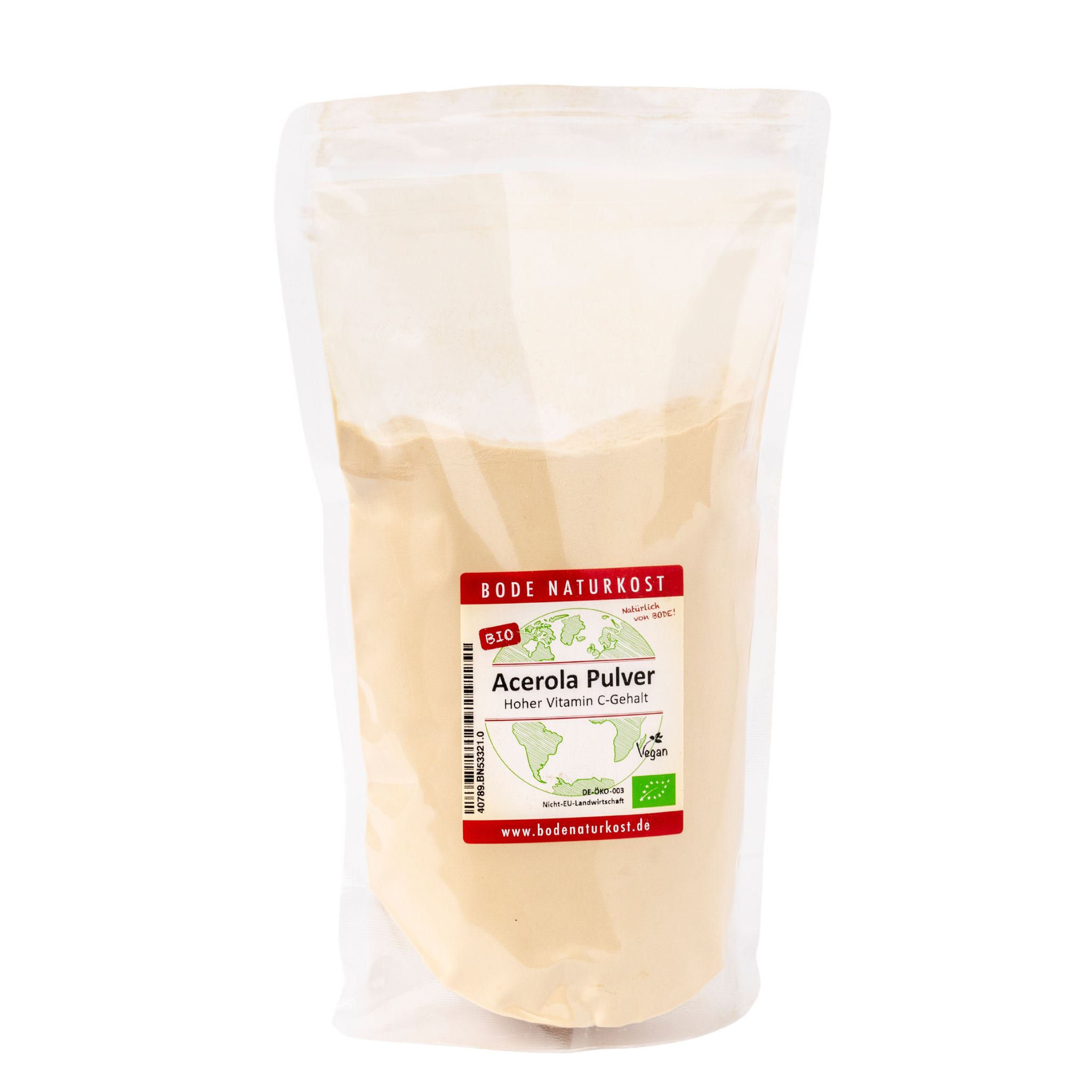 Acerola Pulver 17% Vitamin C bio 500g