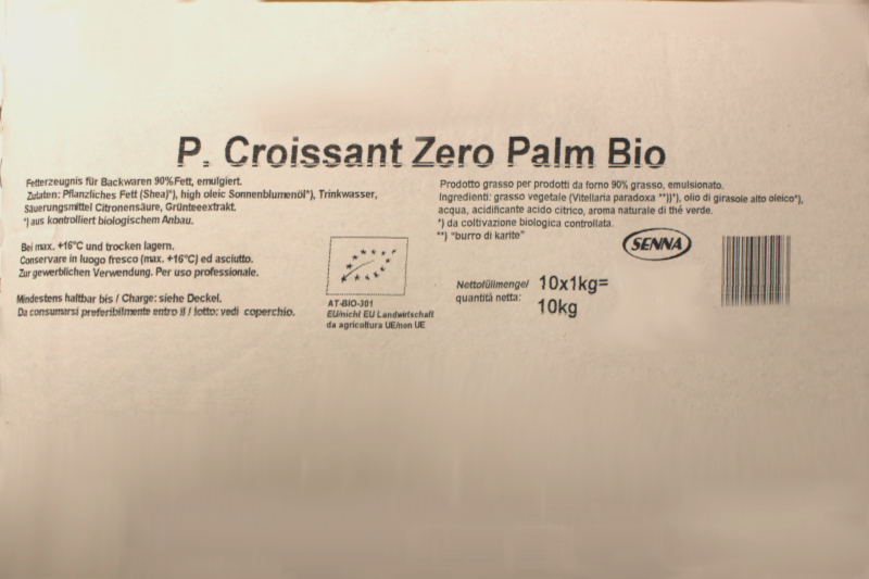 Zieh-Margarine bio, ohne Palmfett, Platten 10kg