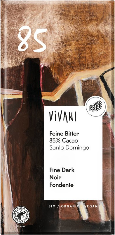 Tafelschokolade Feine Bitter 85% bio Vivani 10x100g