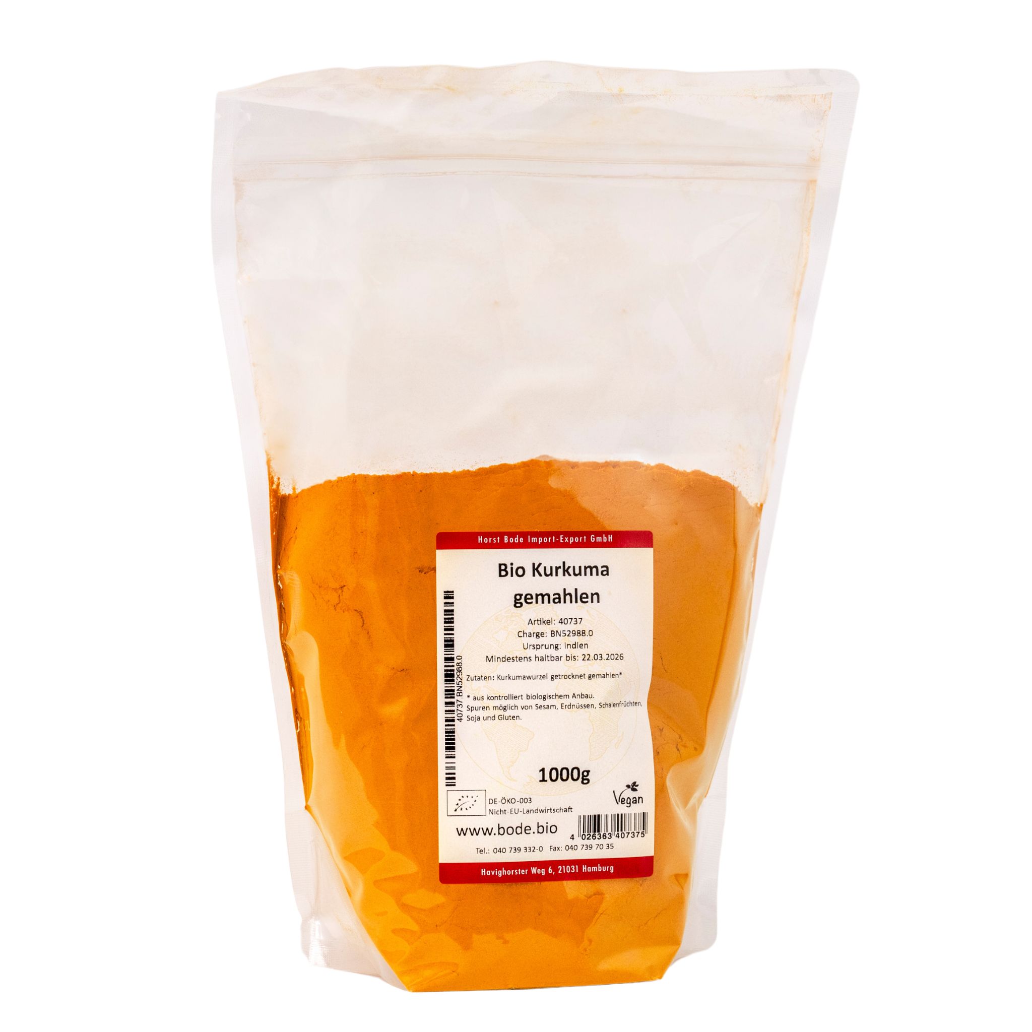 Kurkuma gemahlen bio 1kg