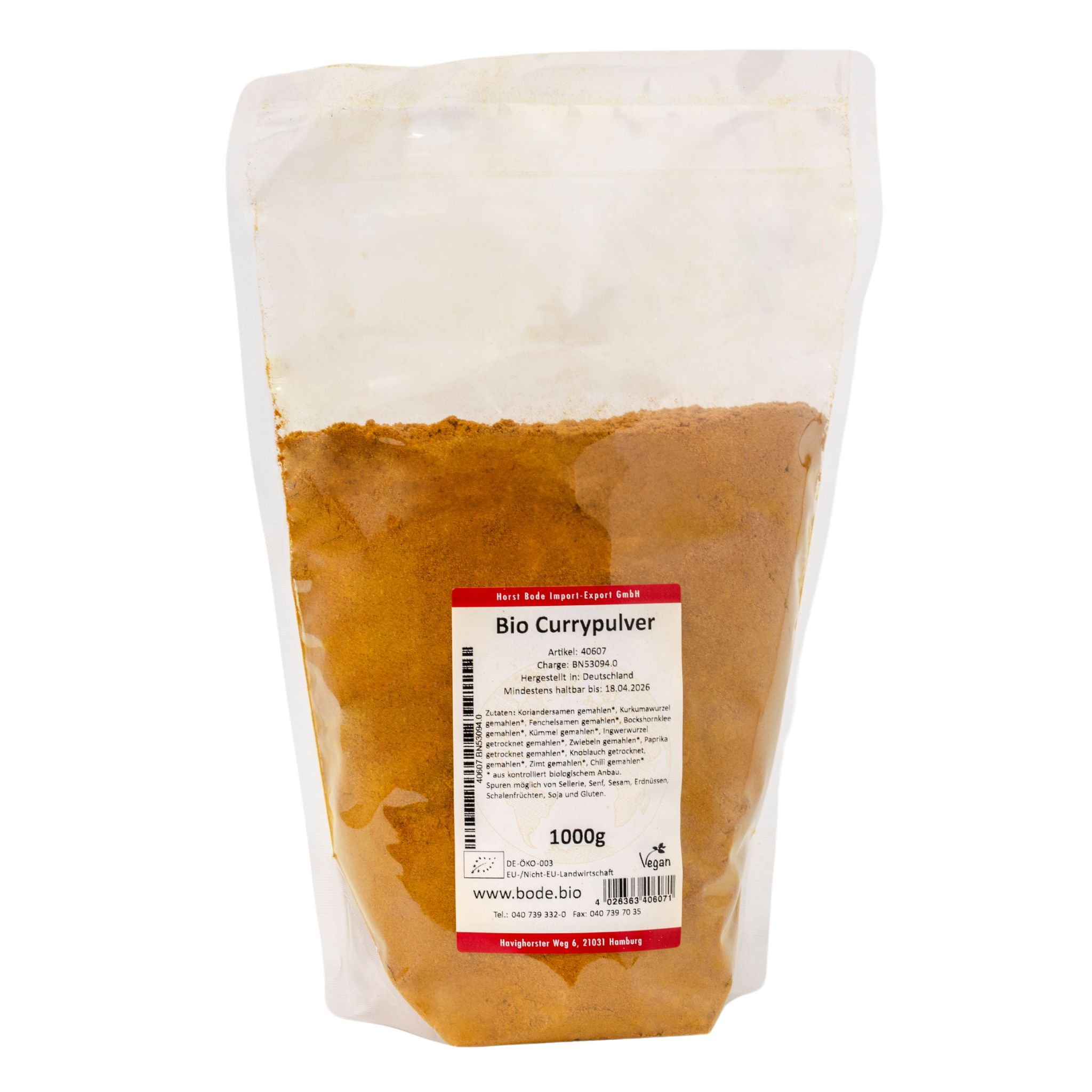 Currypulver bio 1kg