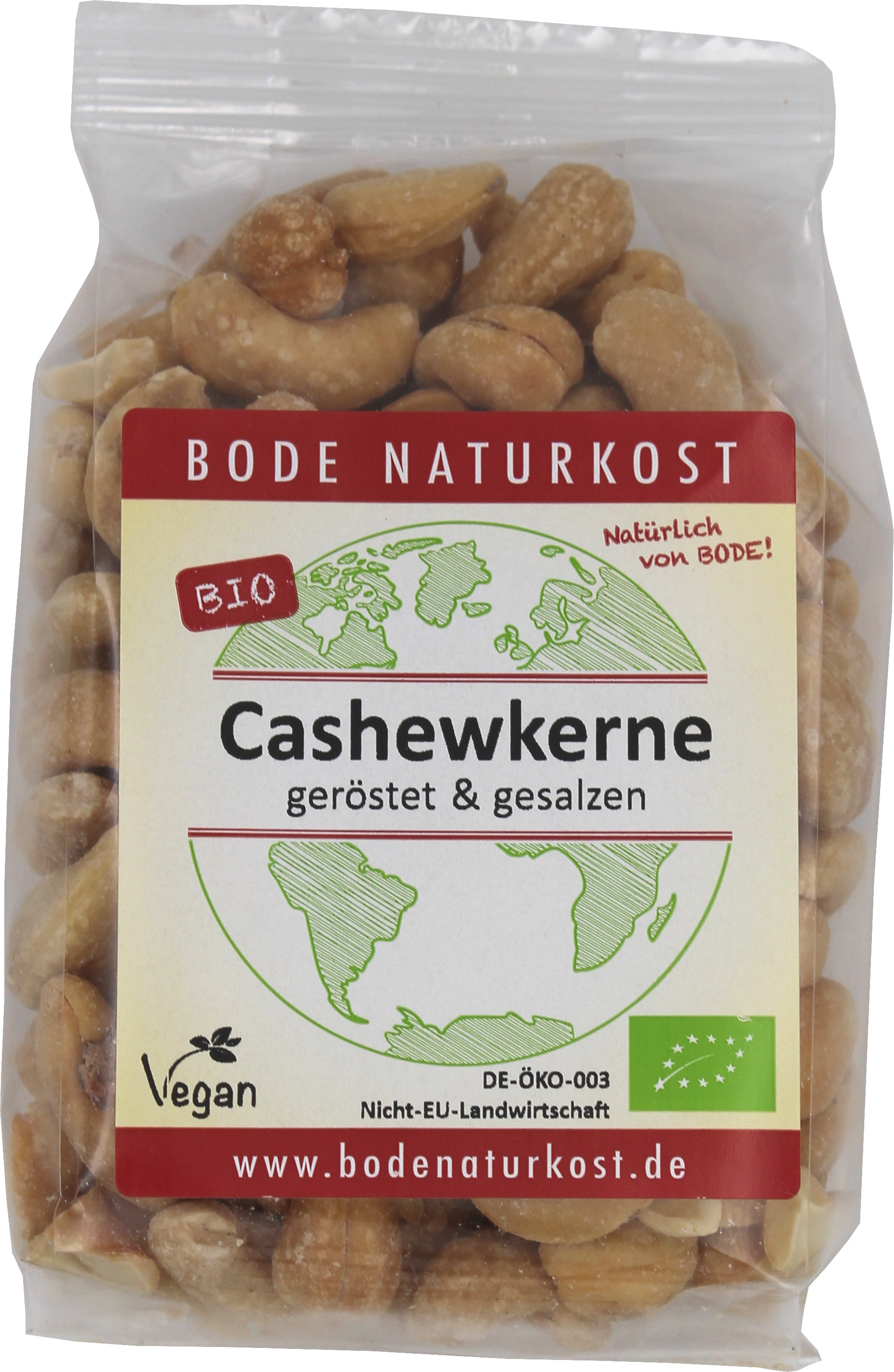 Cashewkerne geröstet gesalzen bio 6x150g
