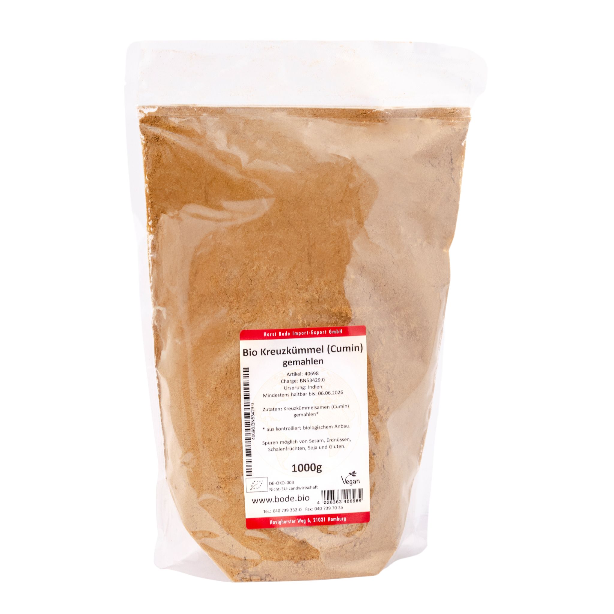 Kreuzkümmel (Cumin) gemahlen bio 1kg