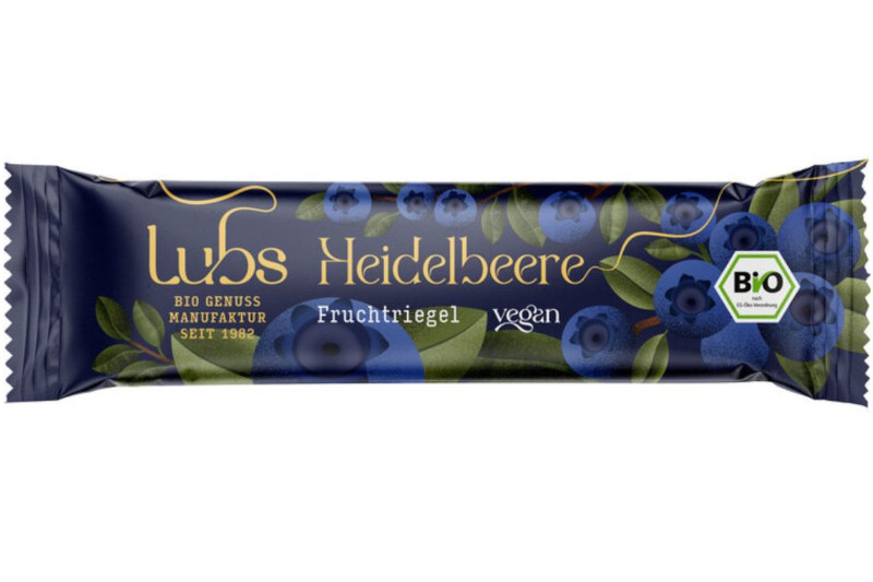 Fruchtriegel Heidelbeer bio  glutenfrei Lubs 25x30g