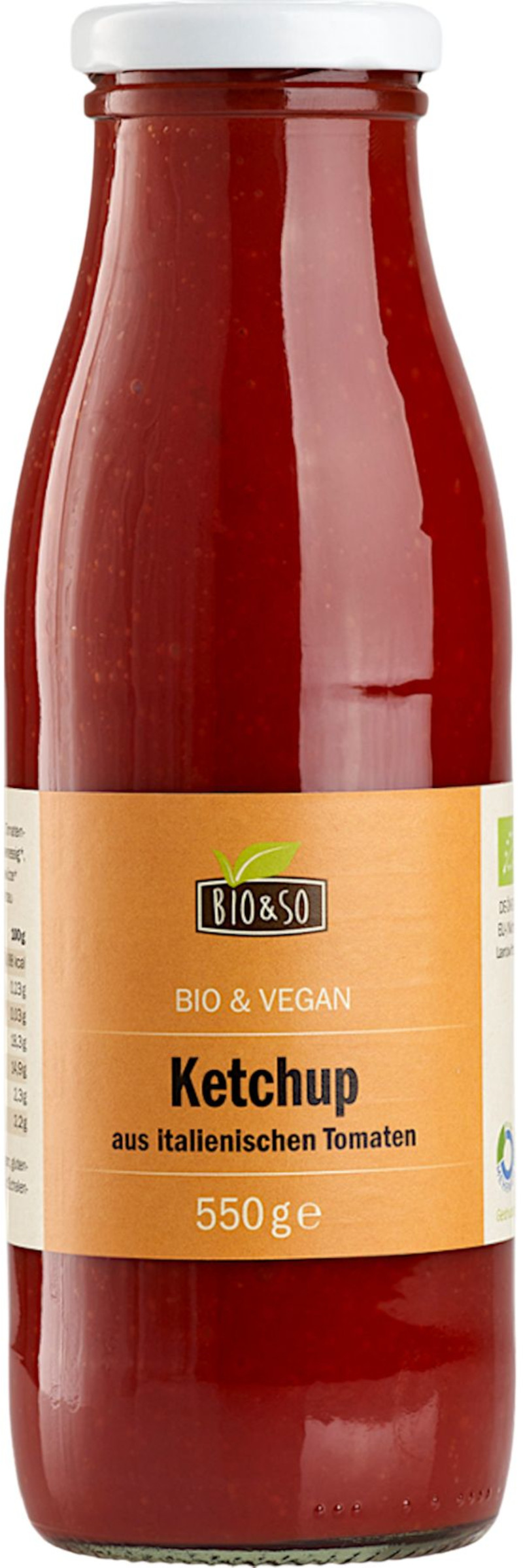Organic Tomato Ketchup Bio&So 12x550g