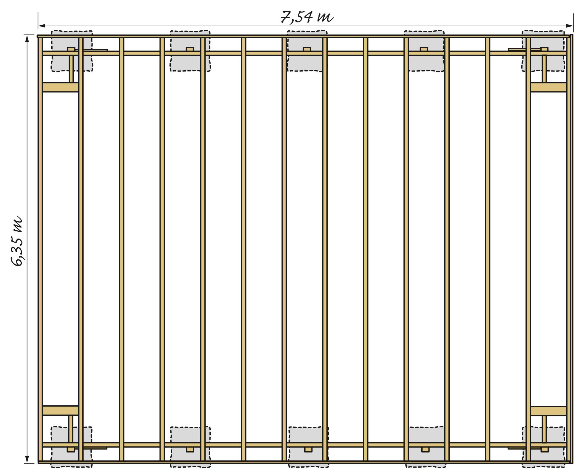 Carport Dallas II 6,34x7,54 m