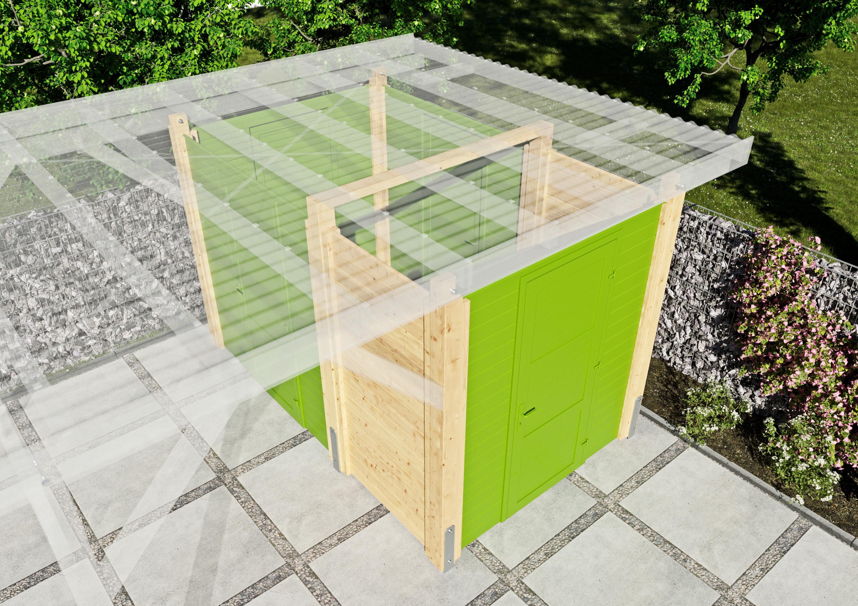 Geräteraum Einzelcarport 312x197 cm